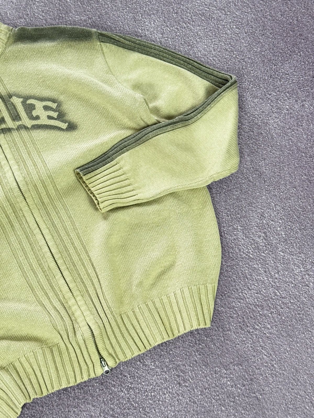 Japanese Brand Vintage Y2K Ribbed Knit Zip-Up Military Sweater Size US L / EU 52-54 / 3 - 5 Thumbnail