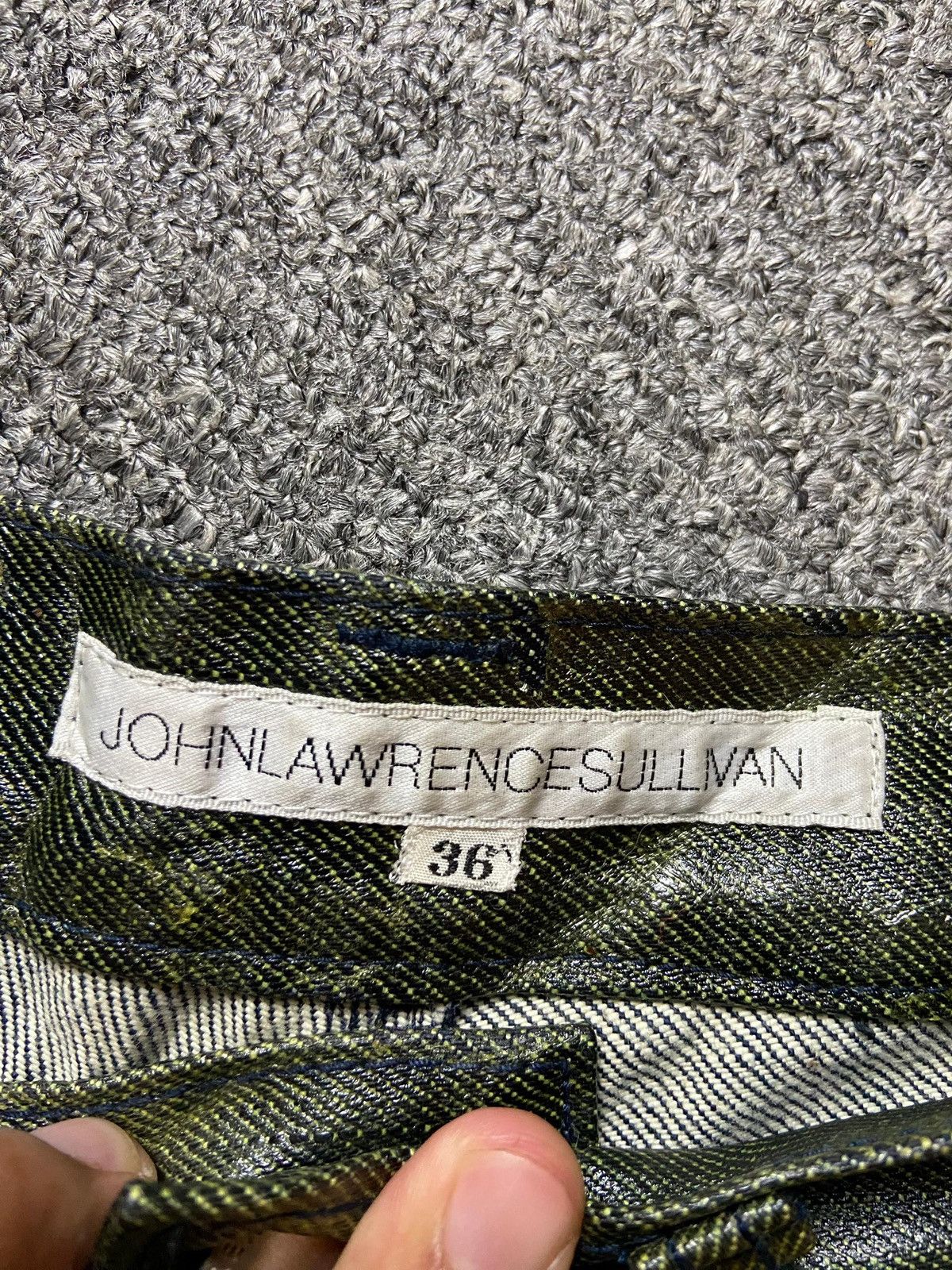 JOHN LAWRENCE SULLIVAN × Leather × Vintage John Lawrence Sullivan Cotton Leather Pants (121) Size US 30 / EU 46 - 6 Thumbnail
