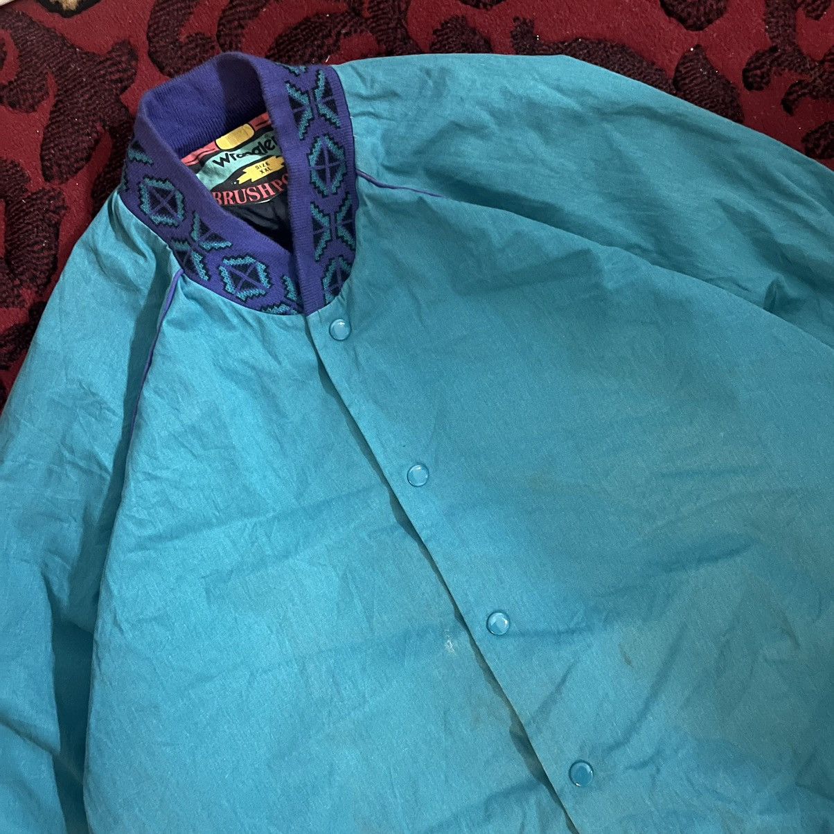 Vintage Bomber Jacket Wrangler Vintage 80s Size US XXL / EU 58 / 5 - 6 Thumbnail