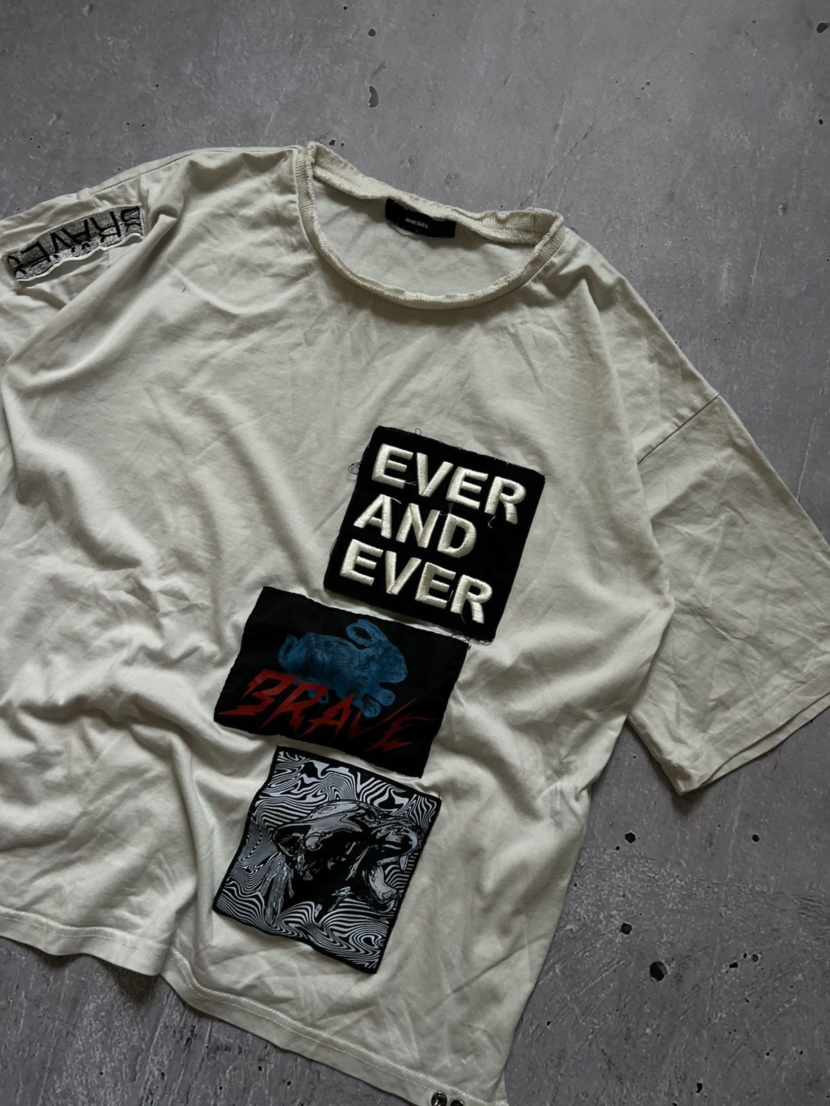 Diesel Rare T-shirt from Diesel Large Number Logos Oversize Fit M Size US M / EU 48-50 / 2 - 2 Thumbnail