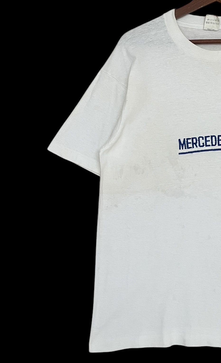 Mercedes-Benz Vintage Brand Mercedes Benz Big Logo T-shirt 1990s Size US L / EU 52-54 / 3 - 3 Thumbnail