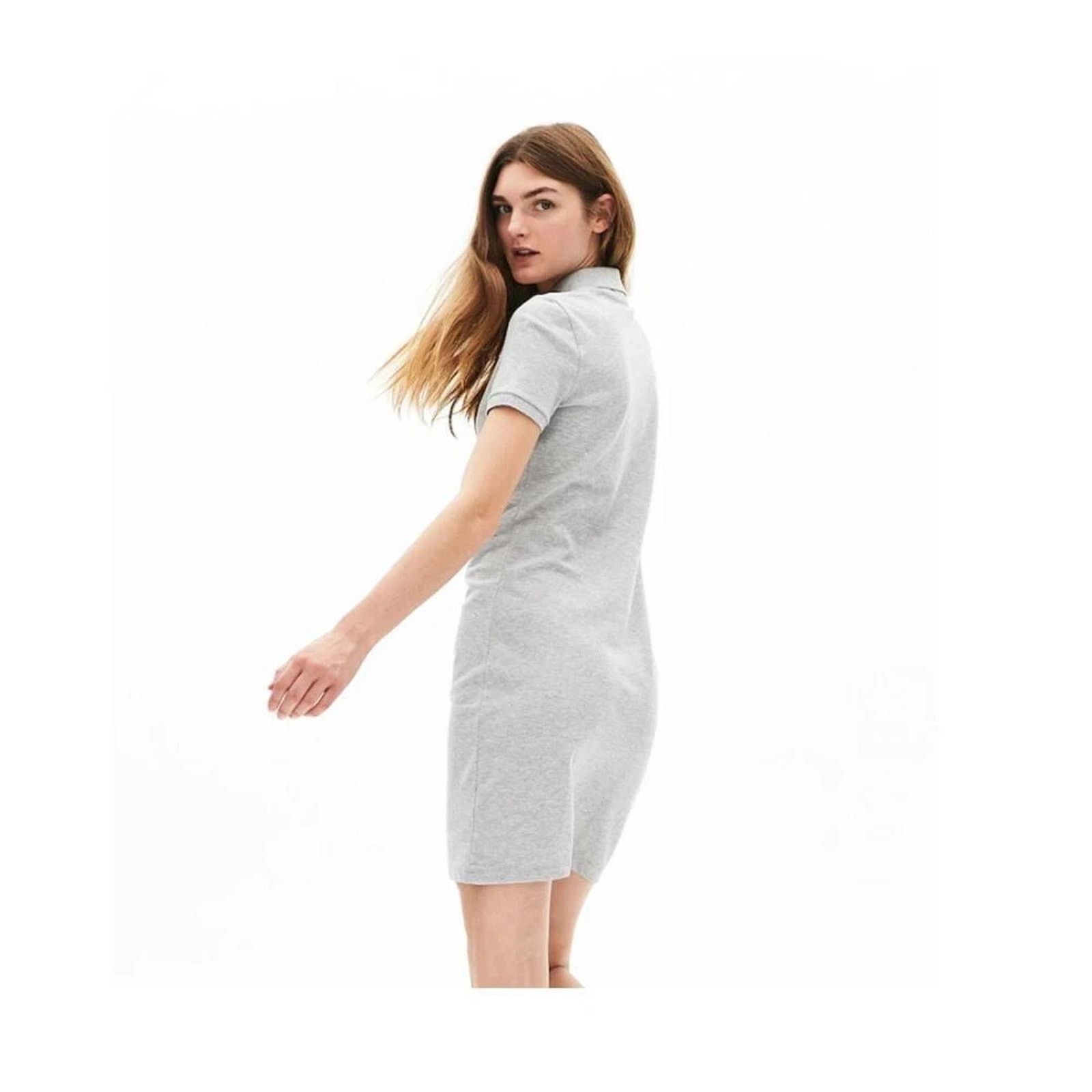 Lacoste New Lacoste Womens Dark Gray Pique Polo Mini Dress US Small Size S / US 4 / IT 40 - 3 Thumbnail
