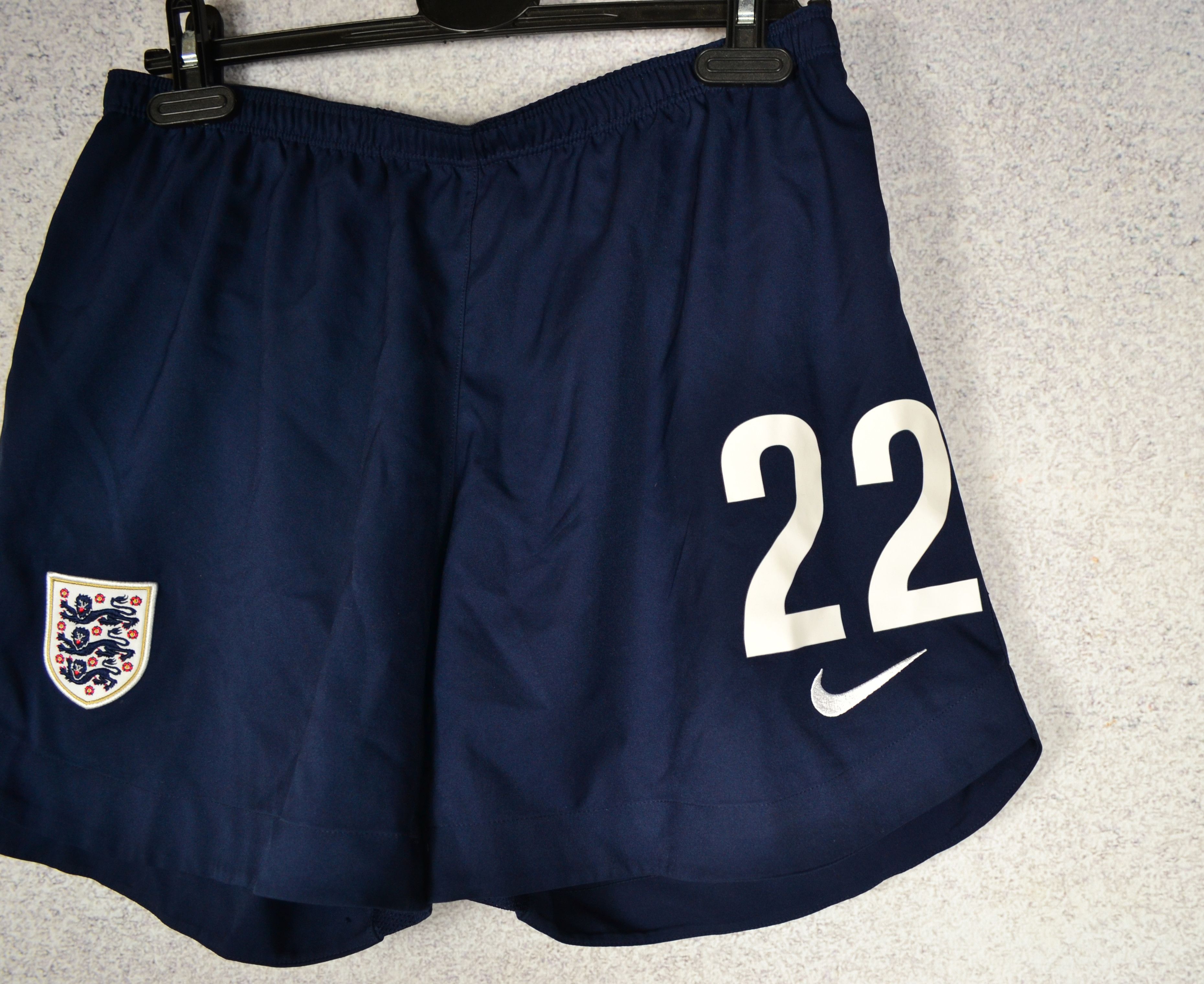 Nike England Nike Player Issue Home Shorts With #22 Sz Medium Size US 30 / EU 46 - 3 Thumbnail