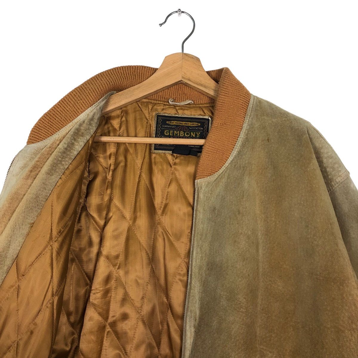 Japanese Brand 🔥90’s Vintage Genuine Bomber Leather Jacket Gembony Japan Size US L / EU 52-54 / 3 - 9 Thumbnail