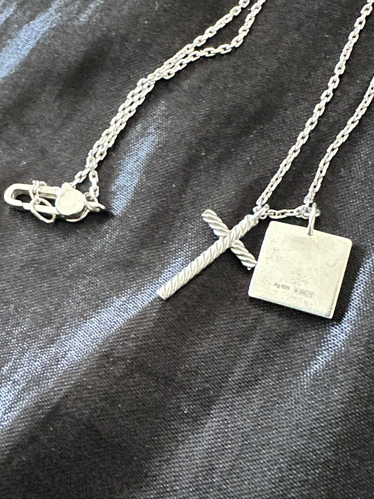 Gucci Gucci Necklace with Cross and Square Pendant Size ONE SIZE - 7 Thumbnail