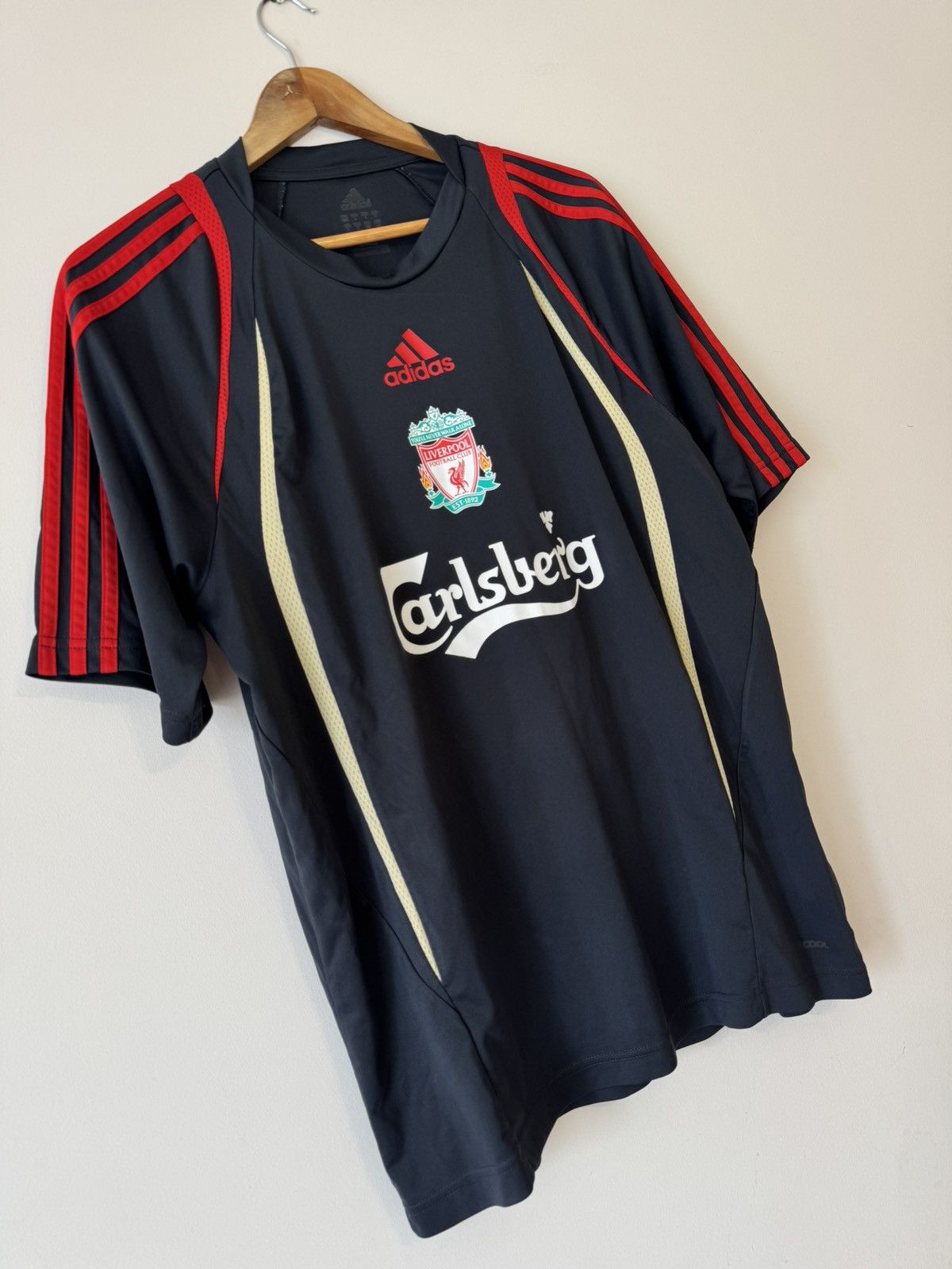 Adidas Vintage Liverpool 2009-2010 Soccer Training Jersey Shirt Kit Size US L / EU 52-54 / 3 - 5 Thumbnail