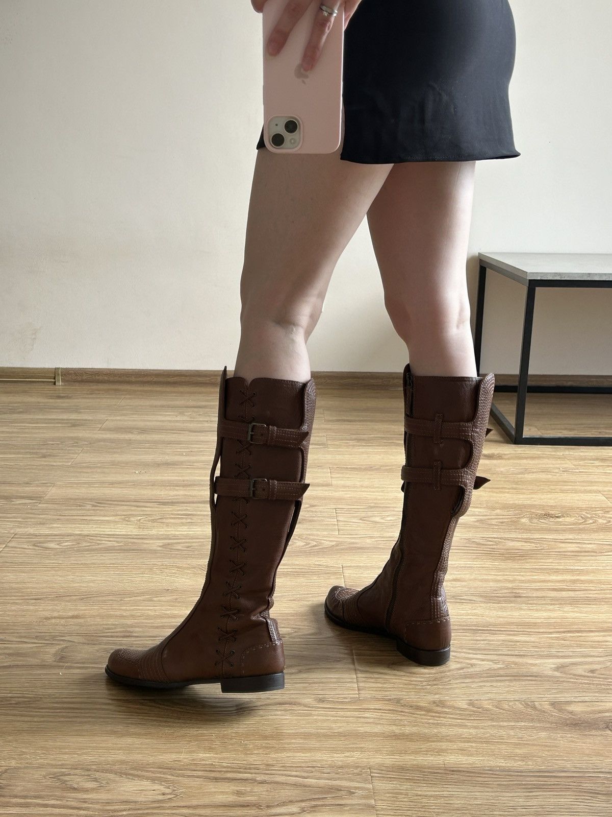 McQ Alexander McQueen Alexander Mcqueen Leather High Browm Boots Old money Size US 7.5 / IT 37.5 - 14 Thumbnail