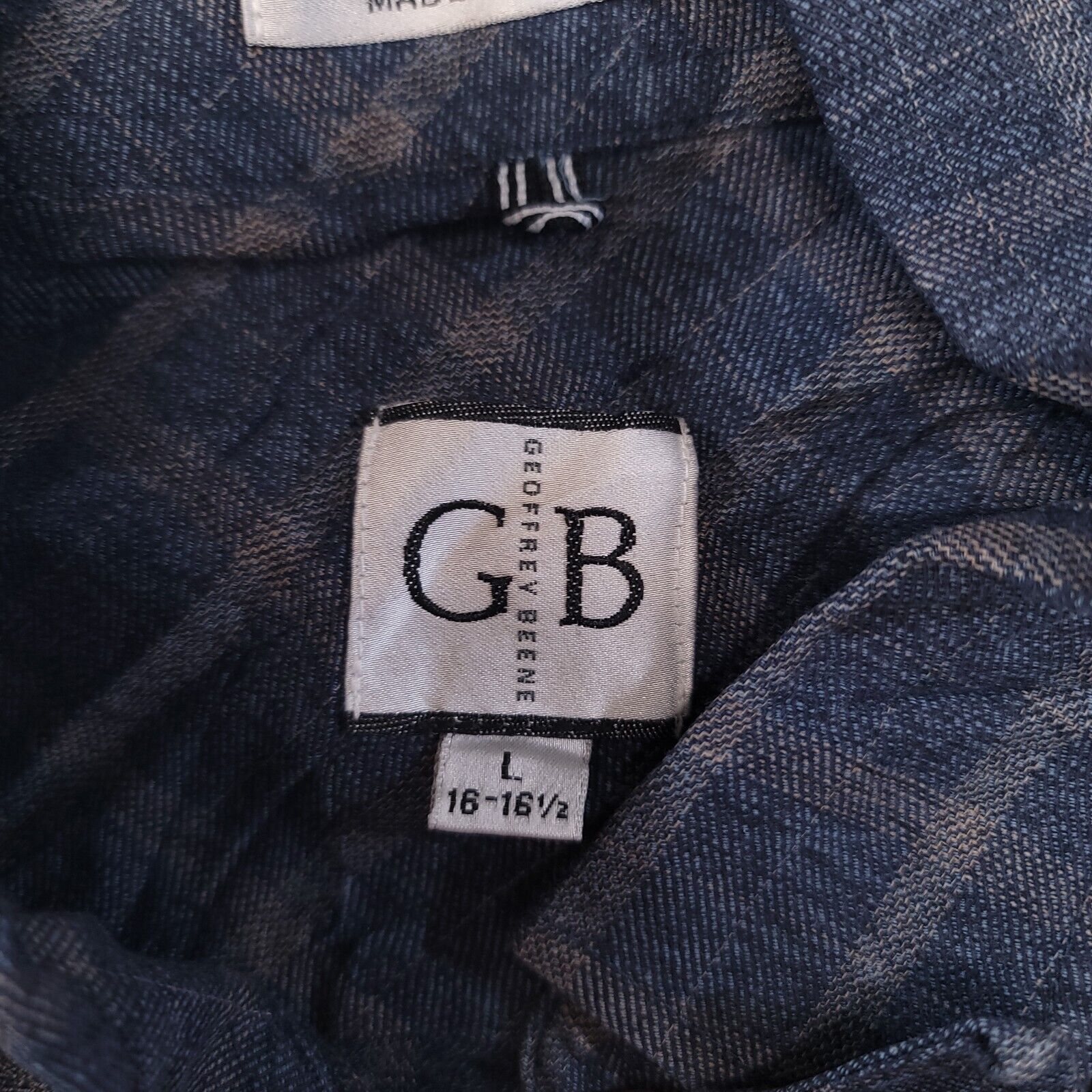 Geoffrey Beene Geofferey Beene Tartan Flannel Shirt Mens Size Large L Blue Size US L / EU 52-54 / 3 - 3 Thumbnail