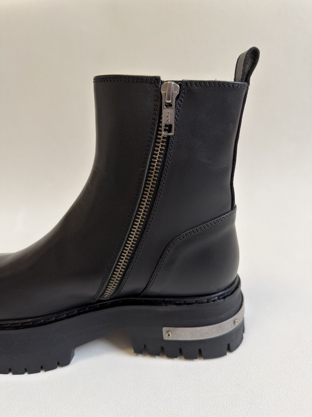 Ann Demeulemeester Metal Plaque Detail Black ‘Tucson’ Combat Boots Size US 6 / IT 36 - 15 Thumbnail