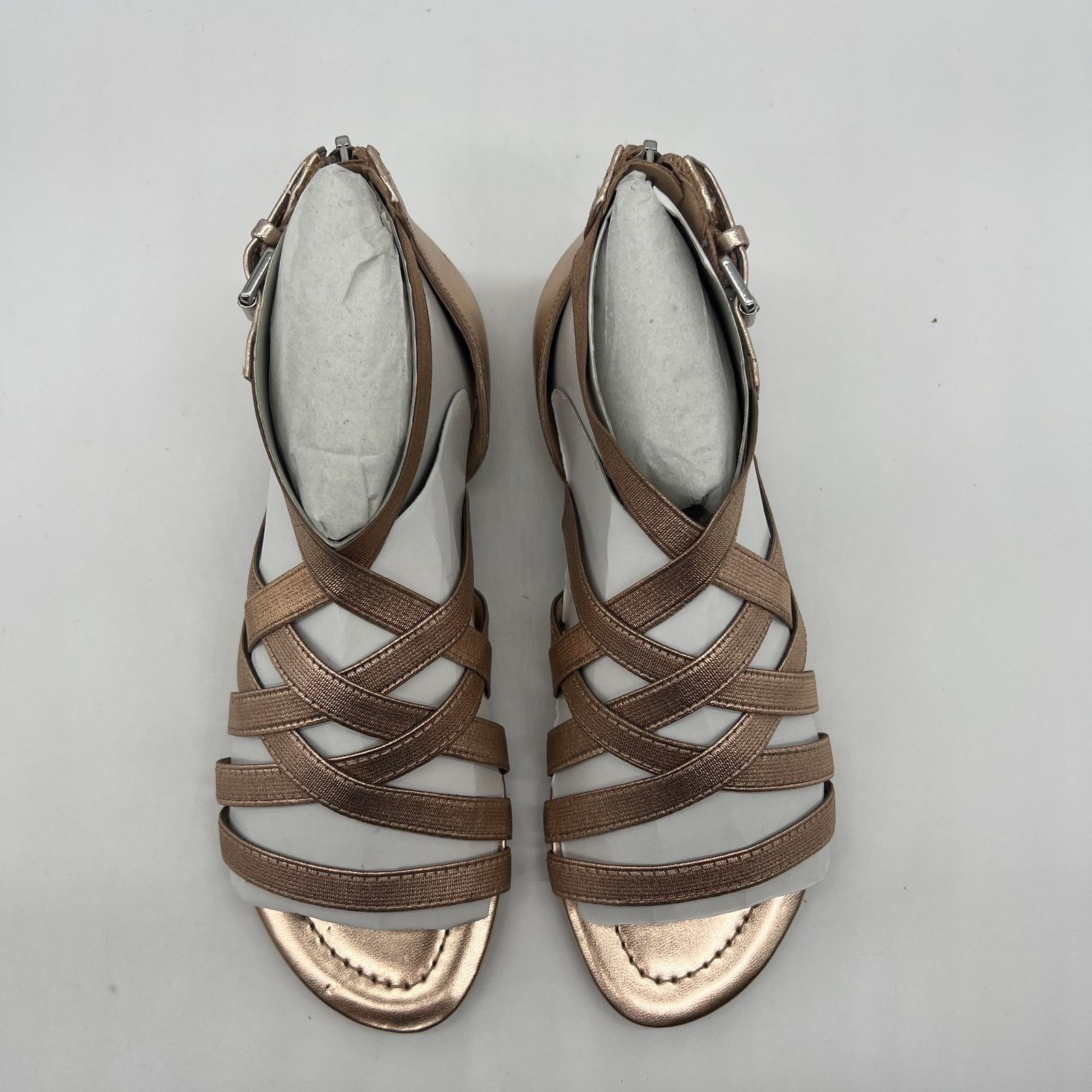 Other Marc Fisher Cross Weave Stretch Sandals Size 6 M Rose Gold Size US 6 / IT 36 - 6 Thumbnail