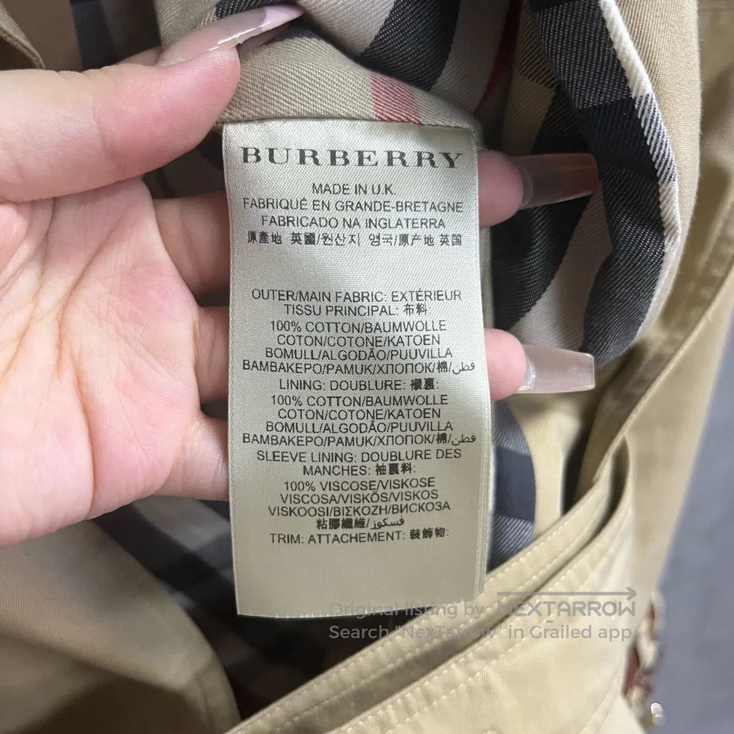 Burberry Burberry Honey-colored solid-color double-buttoned mid-len Size S / US 4 / IT 40 - 4 Thumbnail