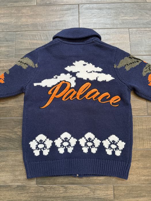 Palace Palace Demon Cowichan Knit Blue | Grailed