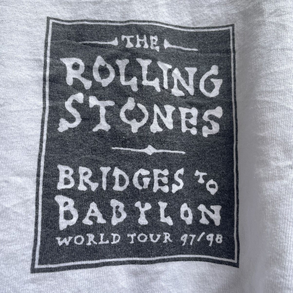 Band Tees × The Rolling Stones × Vintage Vintage 90s The Rolling Stones Cropped T-Shirt Size US XL / EU 56 / 4 - 13 Thumbnail