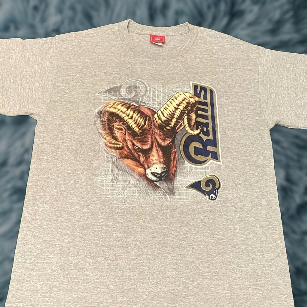 NFL VINTAGE 90s St Louis Rams NFL Big Graphic Shirt Mens L Gray T-Shirt Mens Mattress? Size US L / EU 52-54 / 3 - 1 Thumbnail