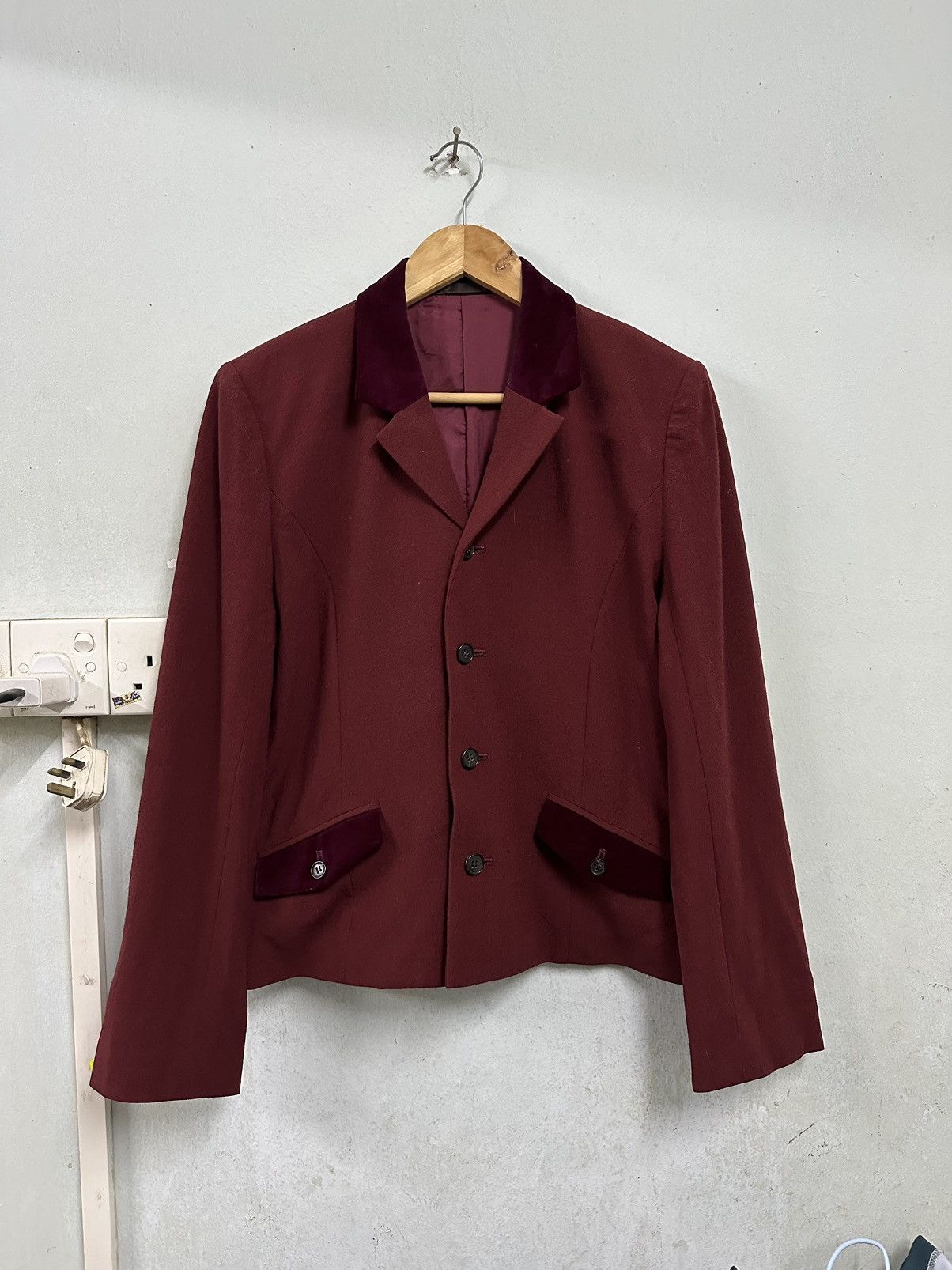 Yohji Yamamoto 👹Yohji Yamamoto Y’S Bis Wool Crop-Top Jacket (Woman) Size US S / EU 44-46 / 1 - 2 Thumbnail