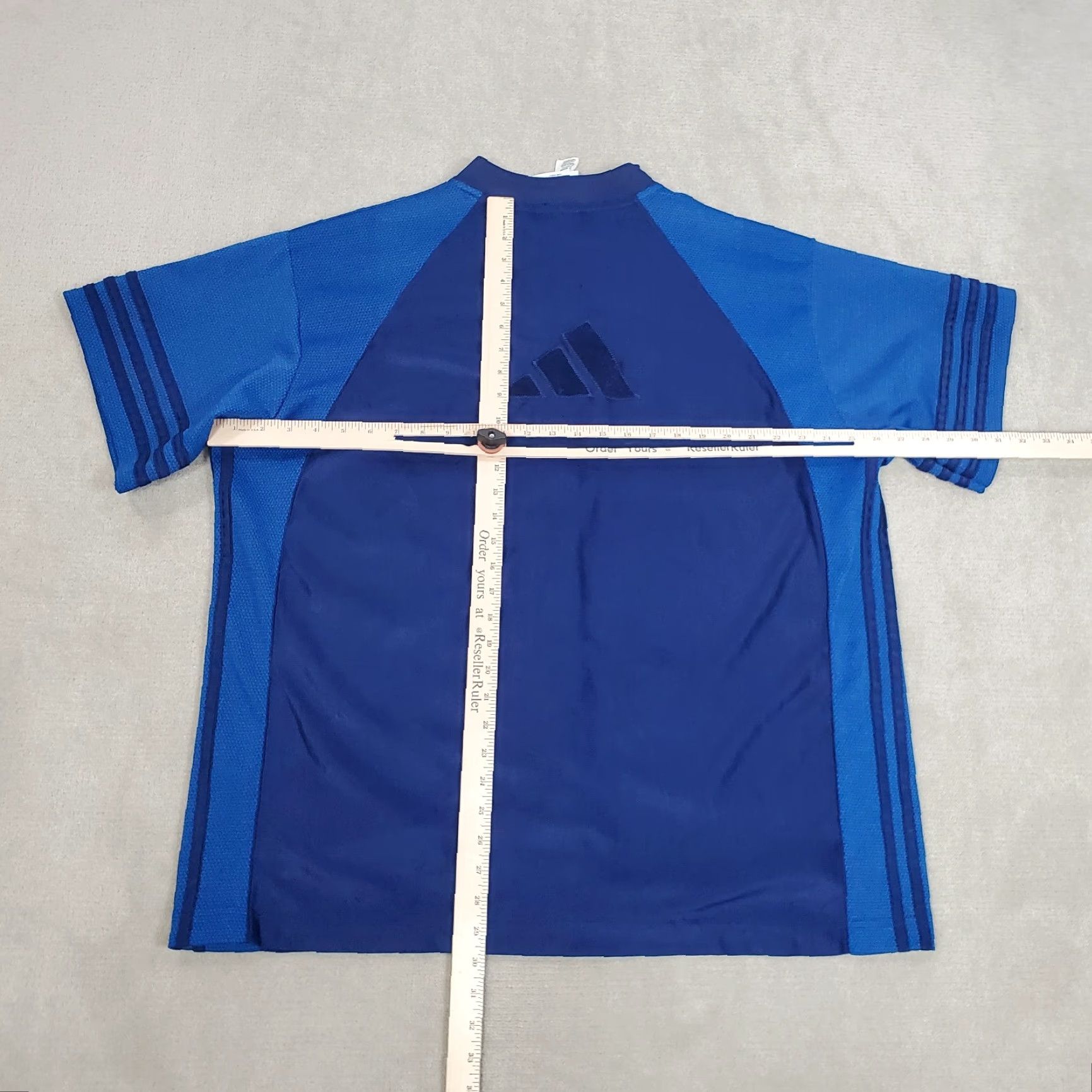 Adidas VINTAGE adidas Jersey Shirt Mens XL Blue Satin Snap Up Big Logo Trefoil Shirt Mens XL Blue Satin Snap Up Trefoil Logo Jersey Size US XL / EU 56 / 4 - 6 Thumbnail