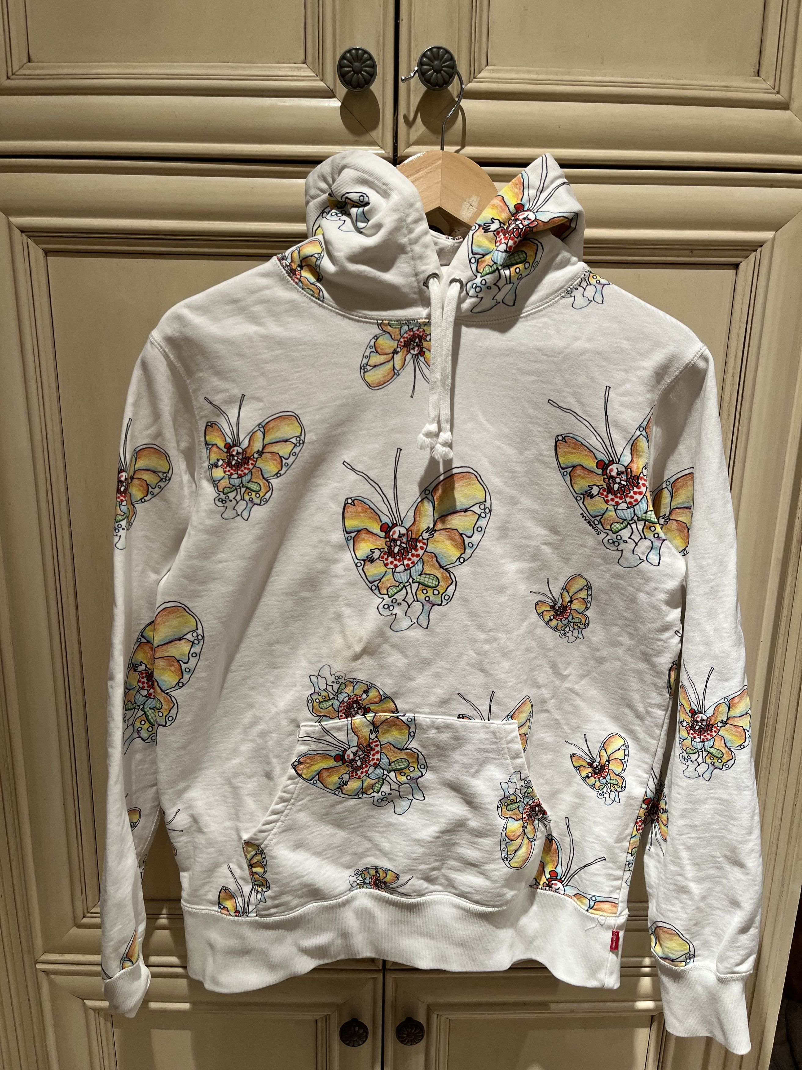 Supreme Supreme Gonz Butterfly Hoodie White SS 16 Grailed