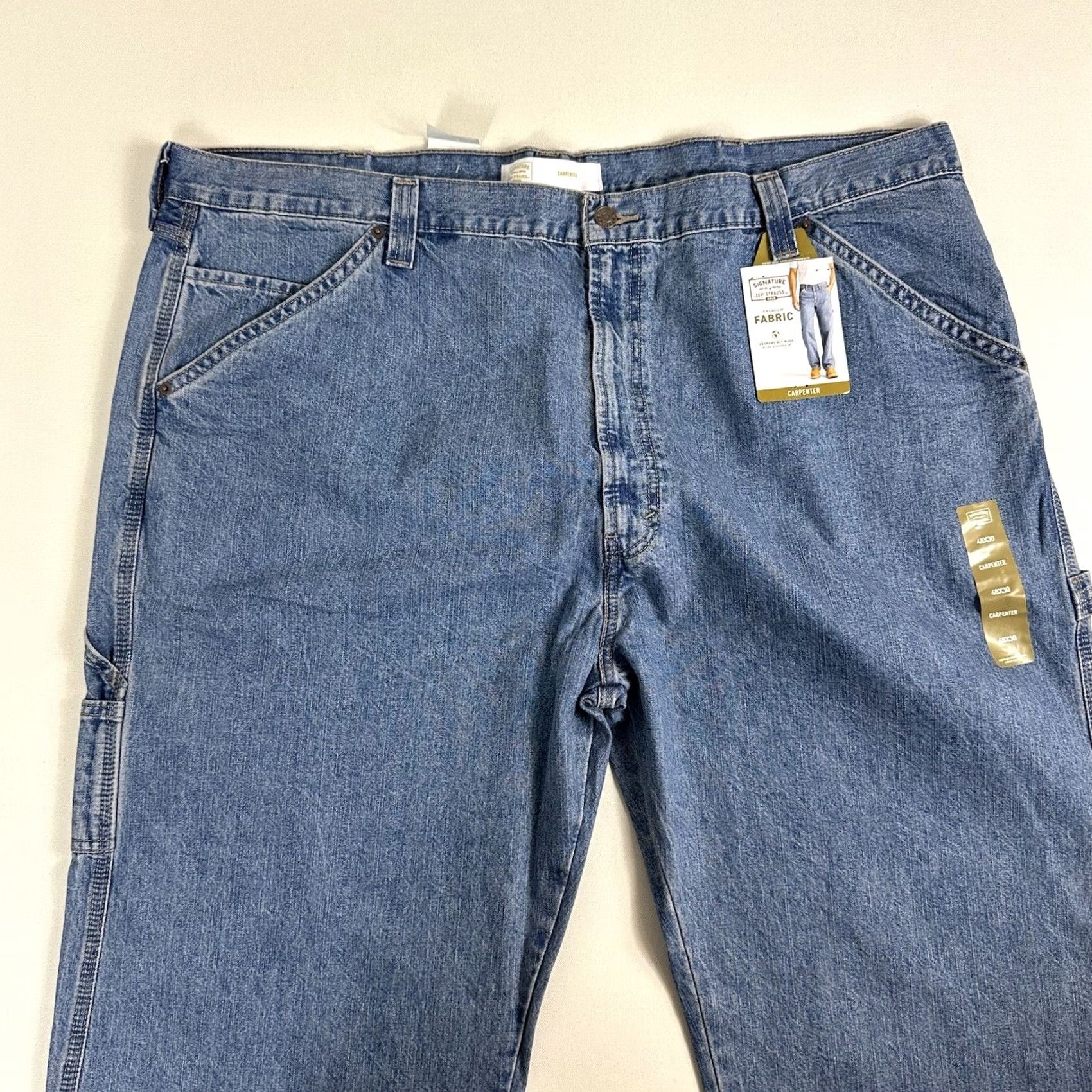 Levi's Levi's Signature Carpenter Jeans Mens 48 x 30 Denim Regular Size 48 Blue Denim Work Jeans Mens Size US 32 / EU 48 - 3 Thumbnail