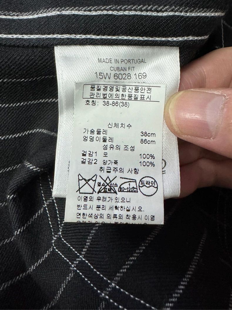 Givenchy Givenchy Size38 Striped Pocket Leather Patch Long Sleeve Sh Size US M / EU 48-50 / 2 - 4 Thumbnail