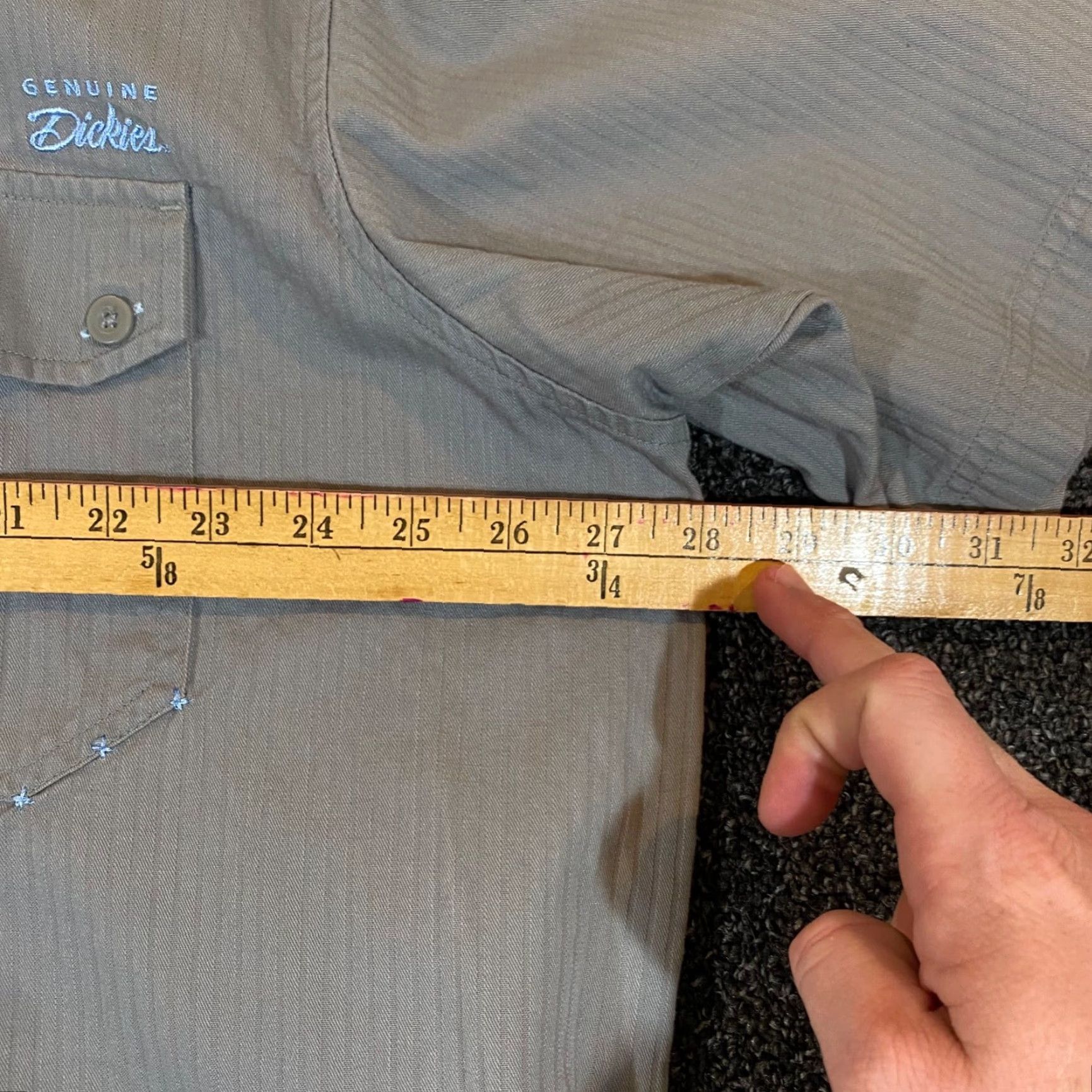 Dickies Dickies Shirt Mens 3XL Gray Button Up Chest Pocket Outdoors S/S Button-Up Casual Workwear Regular Men X-Large Size US XXL / EU 58 / 5 - 6 Thumbnail