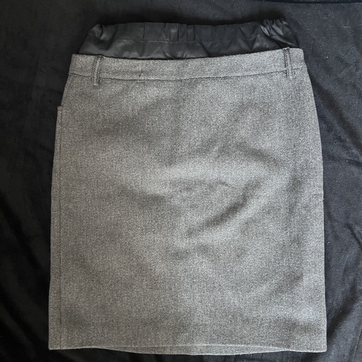 Miu Miu Miu Miu AW04 Parachute Waist Double Layer Grey Wool Skirt Size 27" / US 4 / IT 40 - 2 Thumbnail