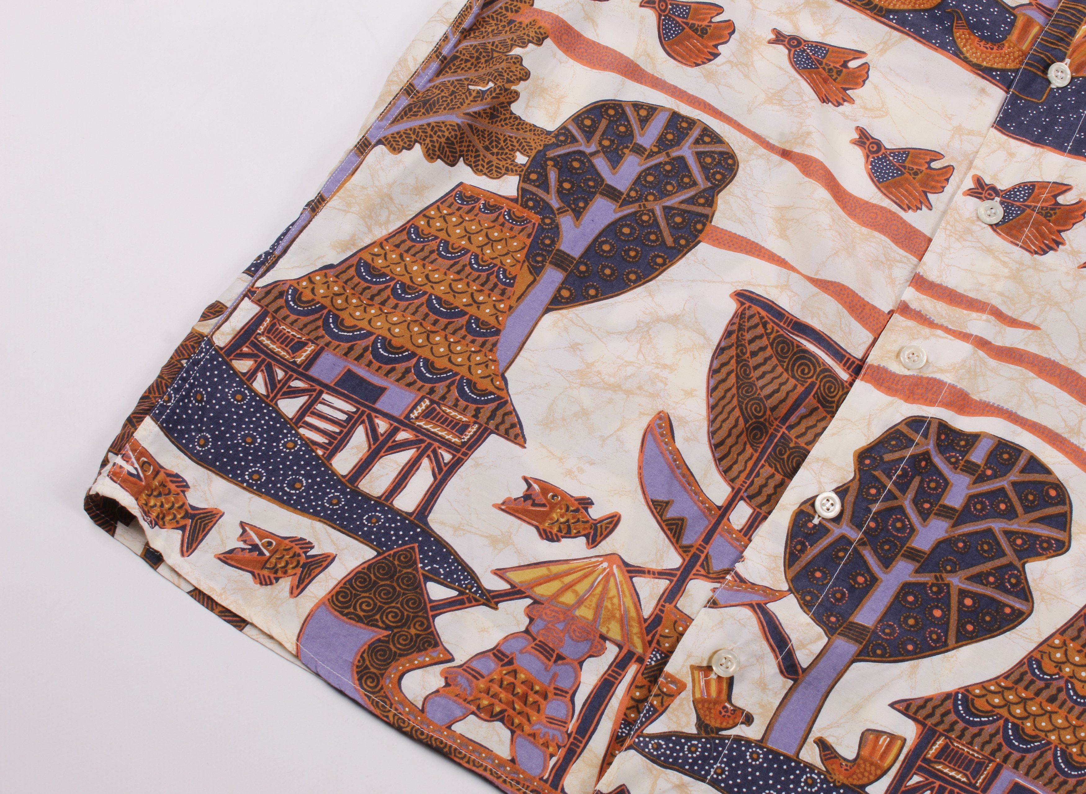 Vintage Vintage Beautiful Ethno Printed Short Sleeve Shirt Size US M / EU 48-50 / 2 - 3 Thumbnail