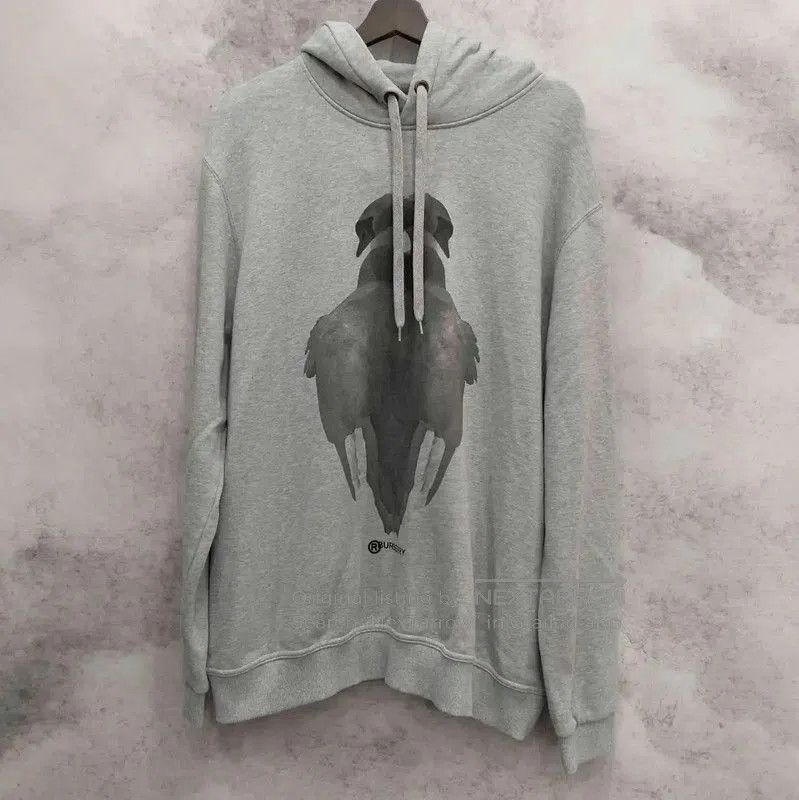 Burberry Burberry Men's Light Gray Cotton Hoodie. Size US XL / EU 56 / 4 - 1 Thumbnail