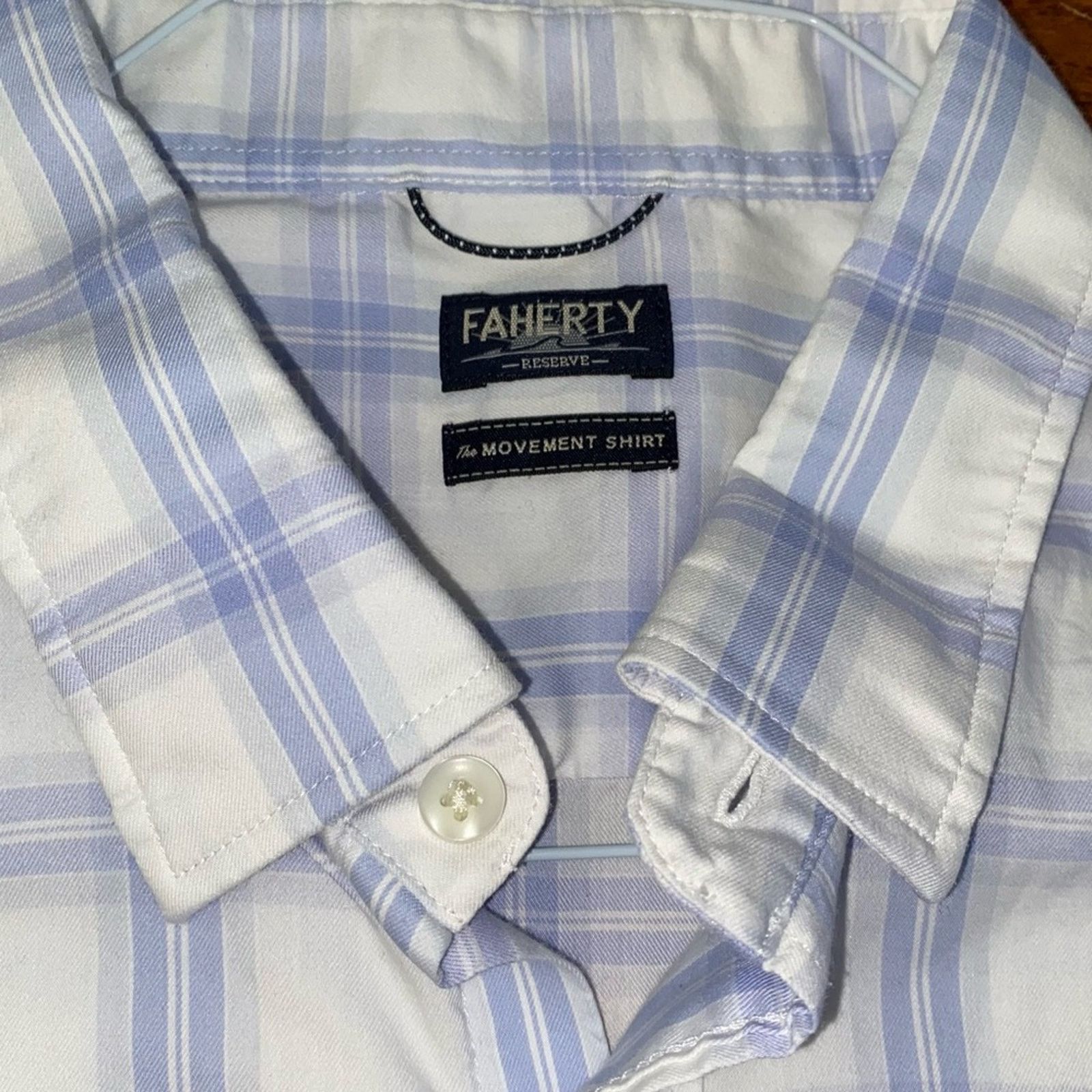 Faherty FAHERTY $158 Movement Shirt - Iris River Plaid. XXL EUC Size US XXL / EU 58 / 5 - 6 Thumbnail