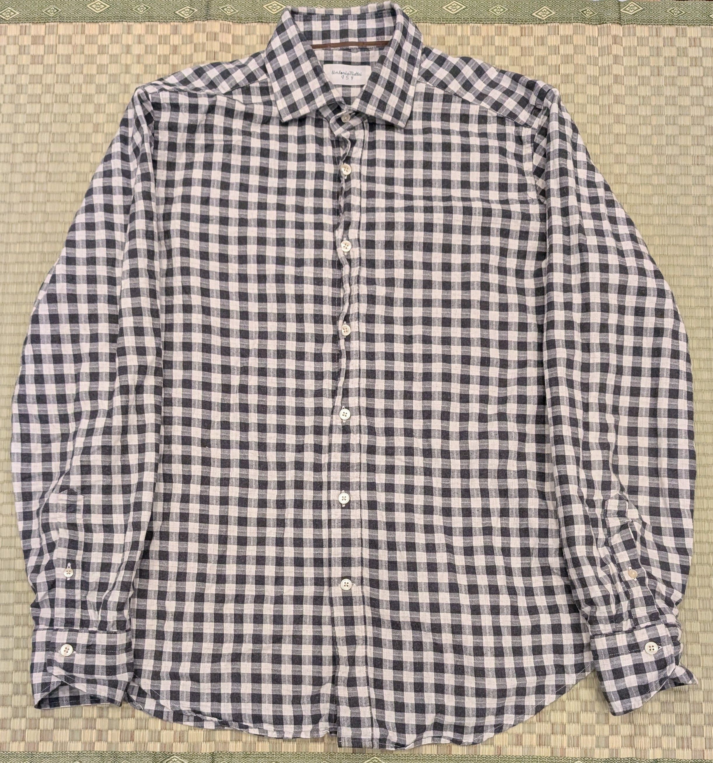 Tintoria Mattei Tintoria Mattei 954 Checked Button Up Shirt Made in Italy Size US L / EU 52-54 / 3 - 1 Thumbnail