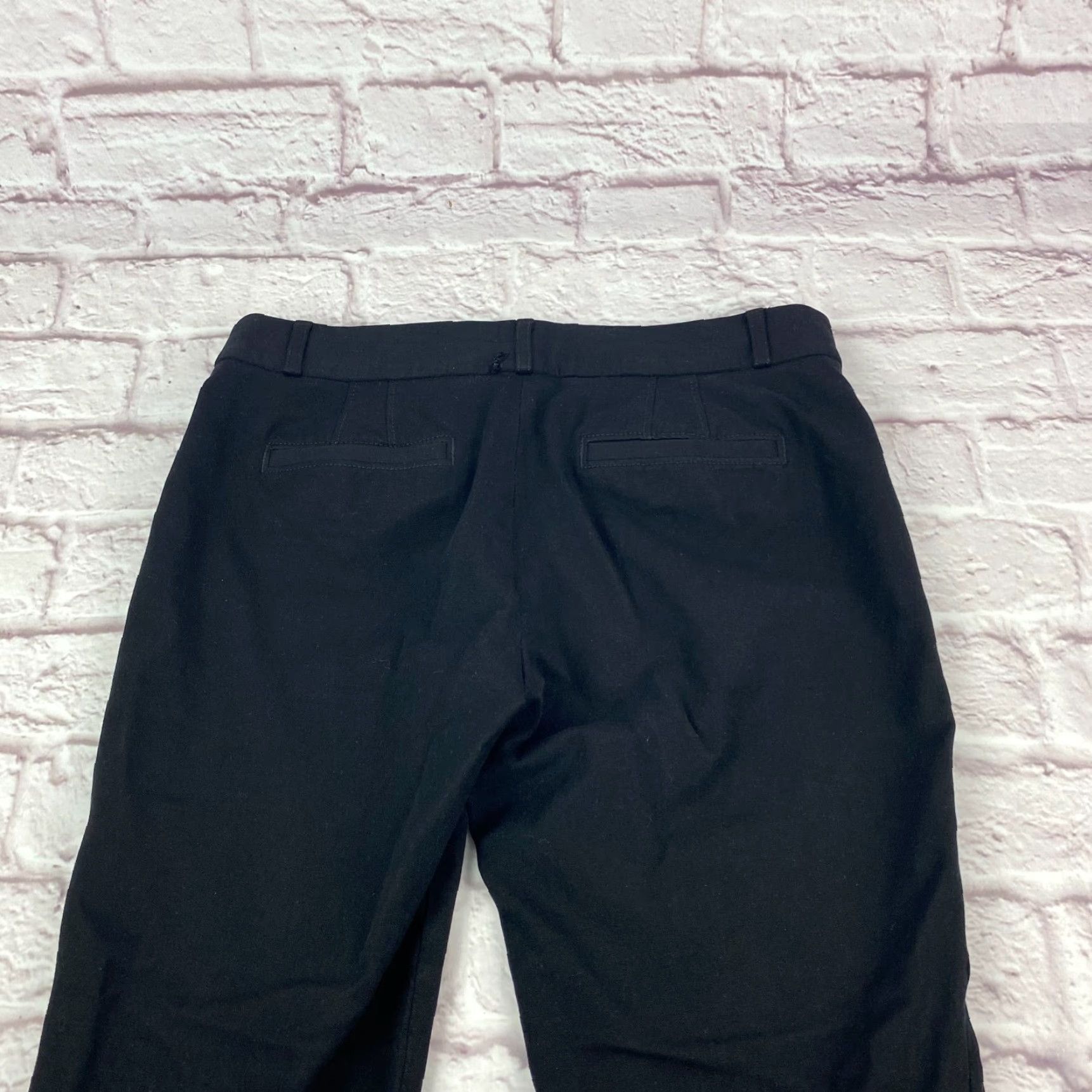 Banana Republic Banana Republic Sloan Fit Work Pants Women Size 8 Black Low Rise Ankle Slit Size 30" / US 8 / IT 44 - 4 Thumbnail