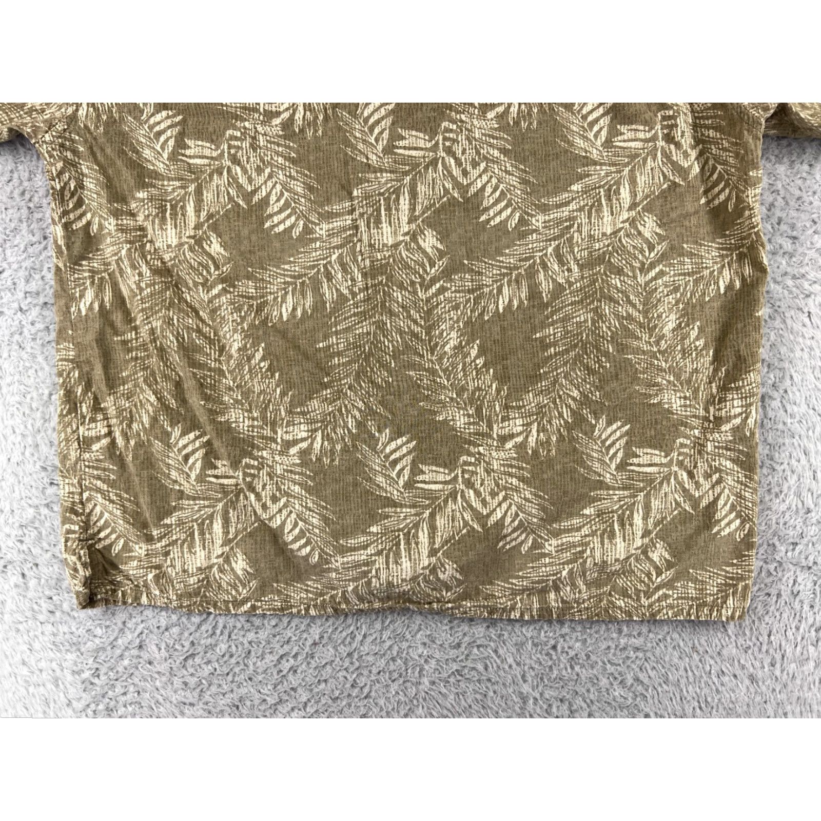 Ocean Pacific Ocean Pacific Shirt Mens Large Beige Floral Palm Pattern Button Up Hawaiian Camp Shirt Size US L / EU 52-54 / 3 - 7 Thumbnail