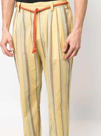 Viktor & Rolf !DS! SS20 Viktor & Rolf Stripe Print Yellow Trousers Size US 36 / EU 52 - 4 Thumbnail