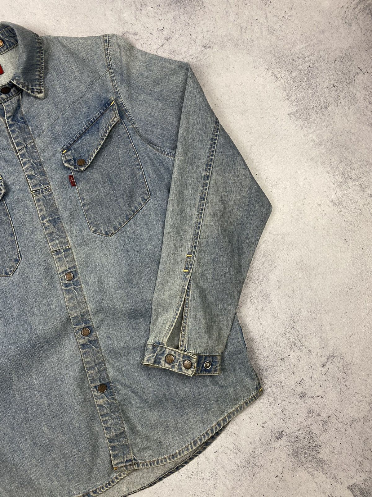 Levi's Vintage Levi’s Red Tab Denim Overshot Jacket Avant Garde Size US XS / EU 42 / 0 - 3 Thumbnail
