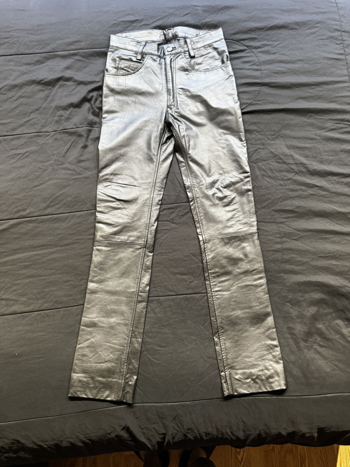 Other Custom Tailored Black leather Pants Size US 29 - 1 Thumbnail