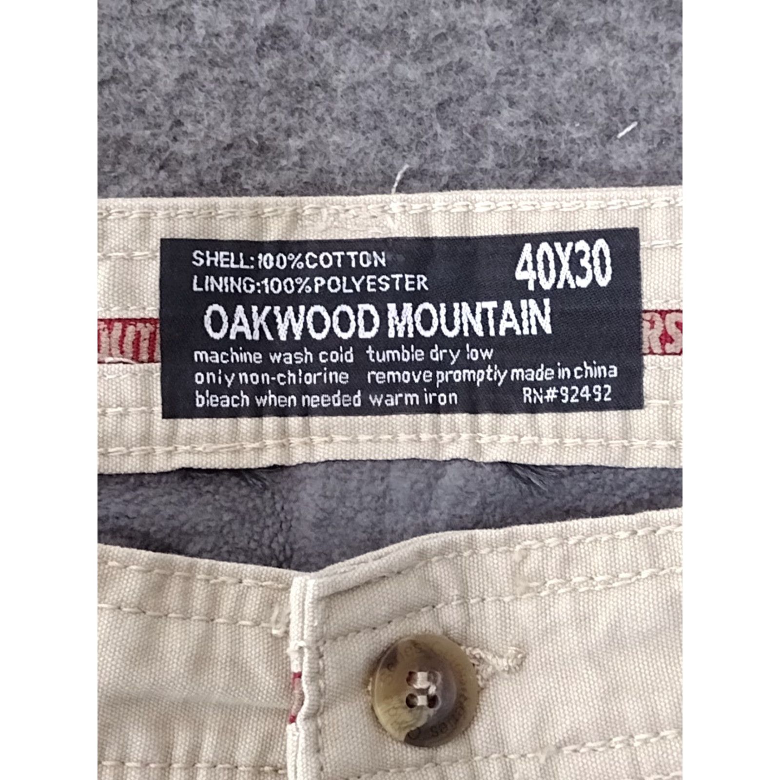 Vintage Oakwood Mountain Khakis Pants Mens 40x40 Tan Cotton Relaxed Fit Casual 90s Theme Mens Size US 40 / EU 56 - 5 Thumbnail