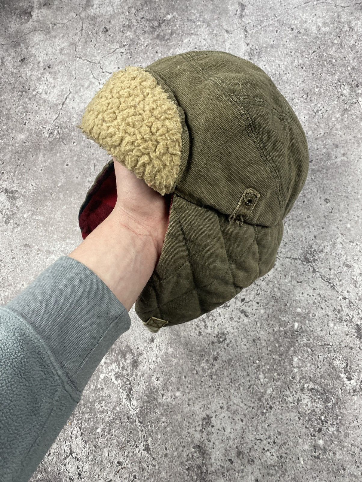 Vintage FUZZY MOHAIRE RETRO FUR AVIATOR USHANKA USSR STYLE 90’S Size ONE SIZE - 2 Thumbnail