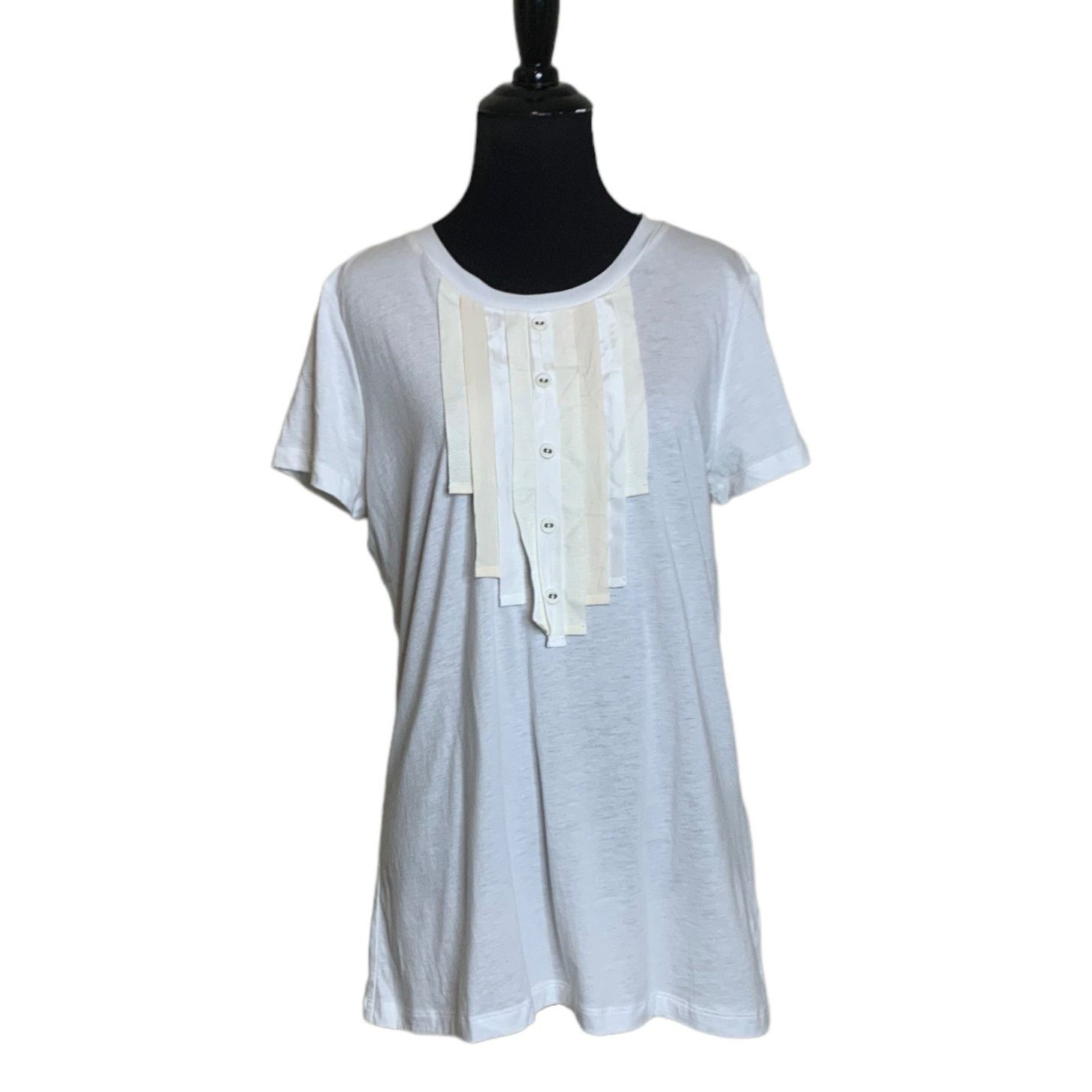Gap Gap white short sleeves blouse tee size Large Size L / US 10 / IT 46 - 12 Thumbnail