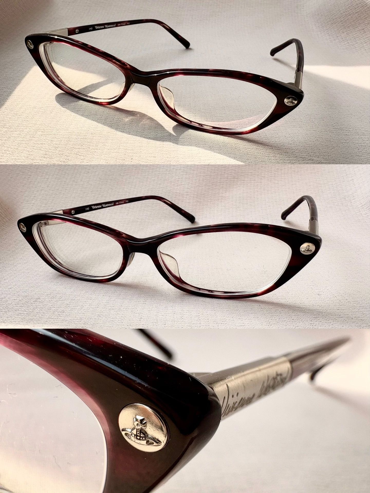 Vivienne Westwood Vintage Red Tortoiseshell Cat-eye Glasses