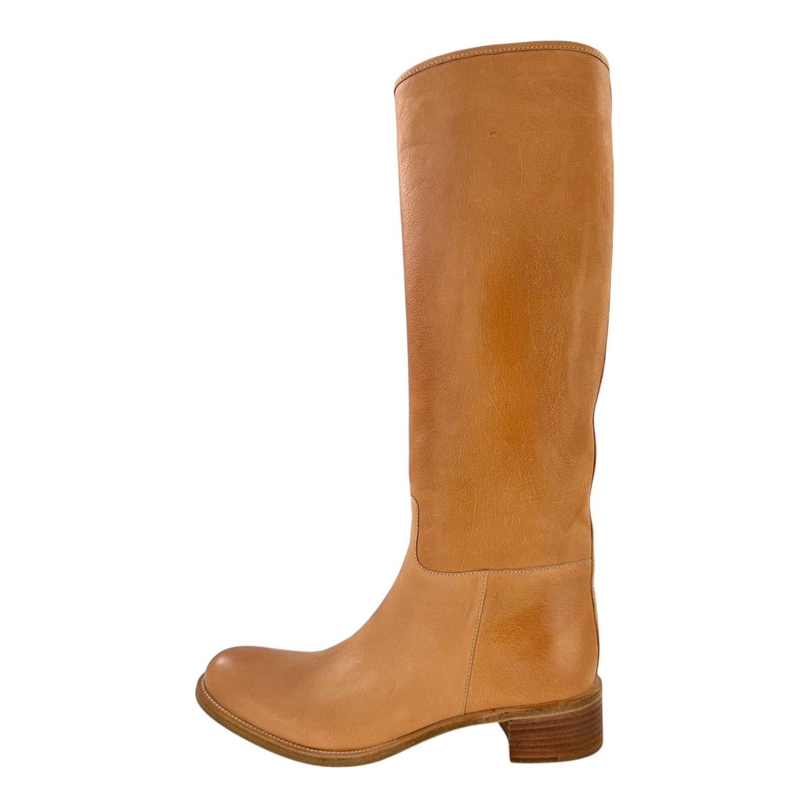 Prada Prada Camel High Leather Boots Size US 7.5 / IT 37.5 - 6 Thumbnail