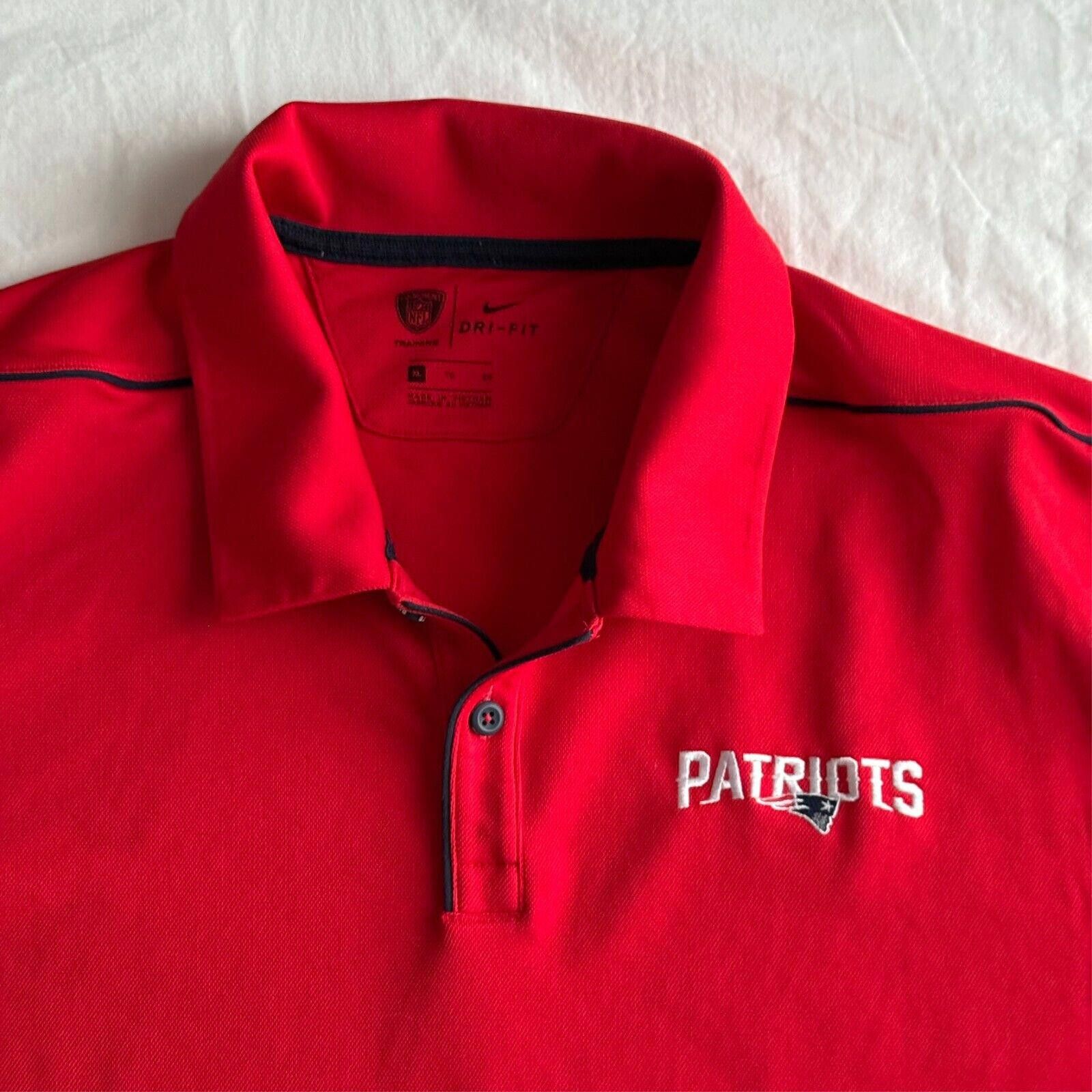 Nike Nike Patriots Dri-Fit On-Field Polo Top Mens L NFL Football Size ONE SIZE - 2 Thumbnail