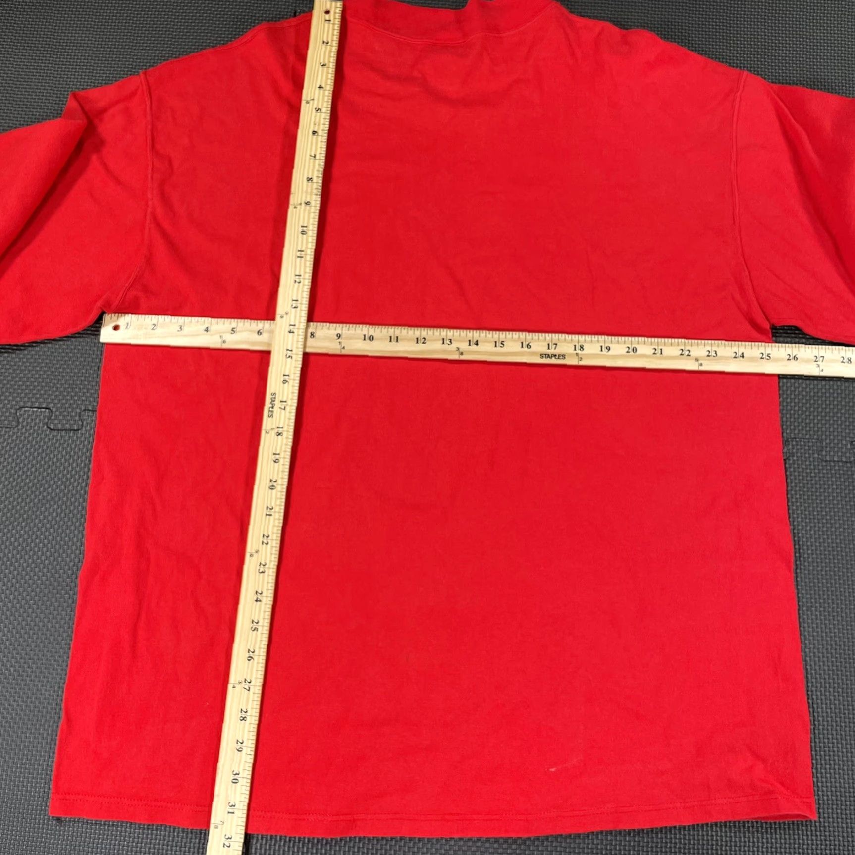 Vintage VINTAGE 90s Rawlings Mock Neck Long Sleeve T Shirt Adult XL Red Cotton Size US XL / EU 56 / 4 - 5 Thumbnail
