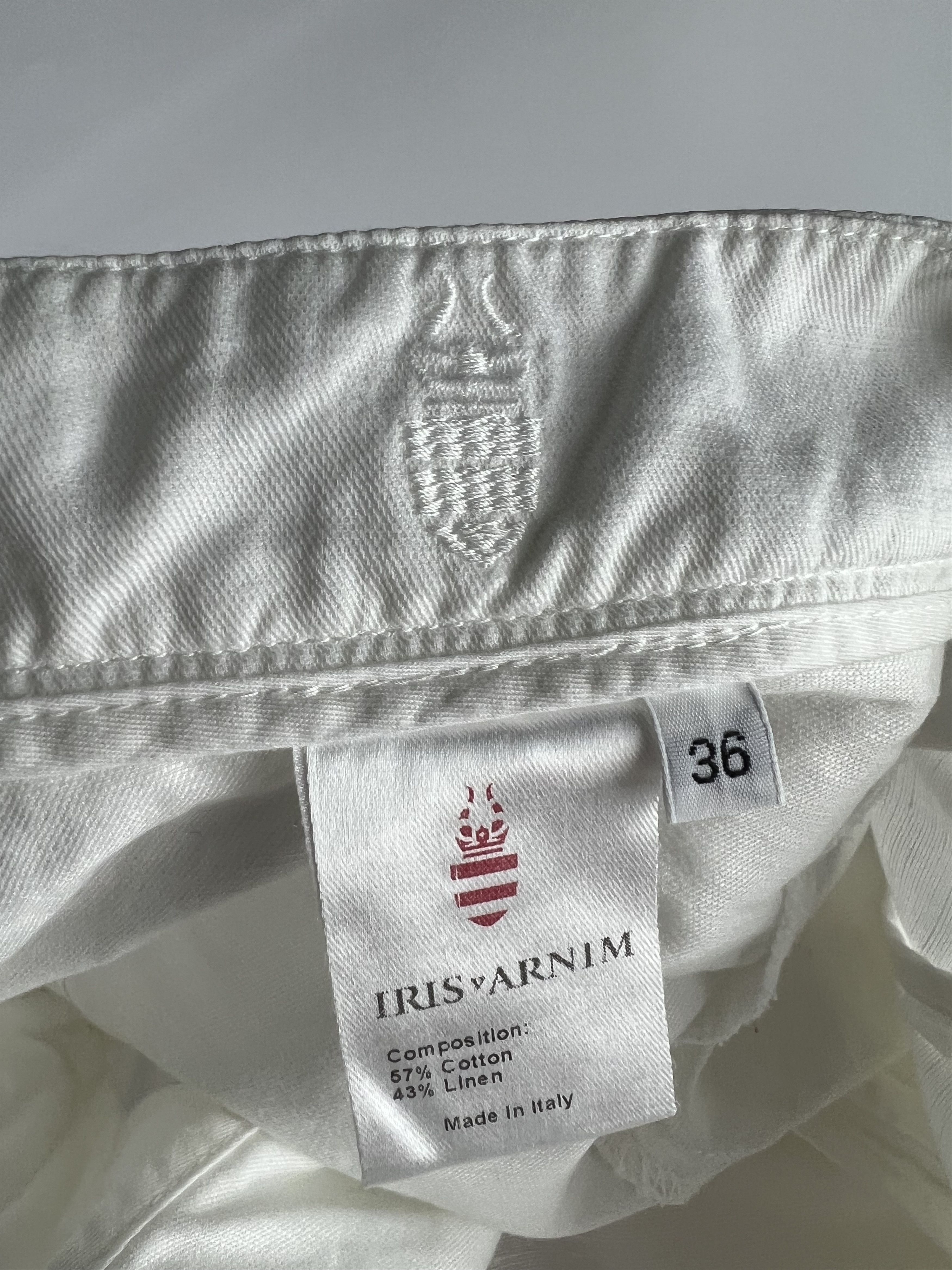 Iris von Arnim Iris Von Arnim White Cotton/Linen Chino Pants Size 36/S Size 26" / US 2 / IT 38 - 12 Thumbnail