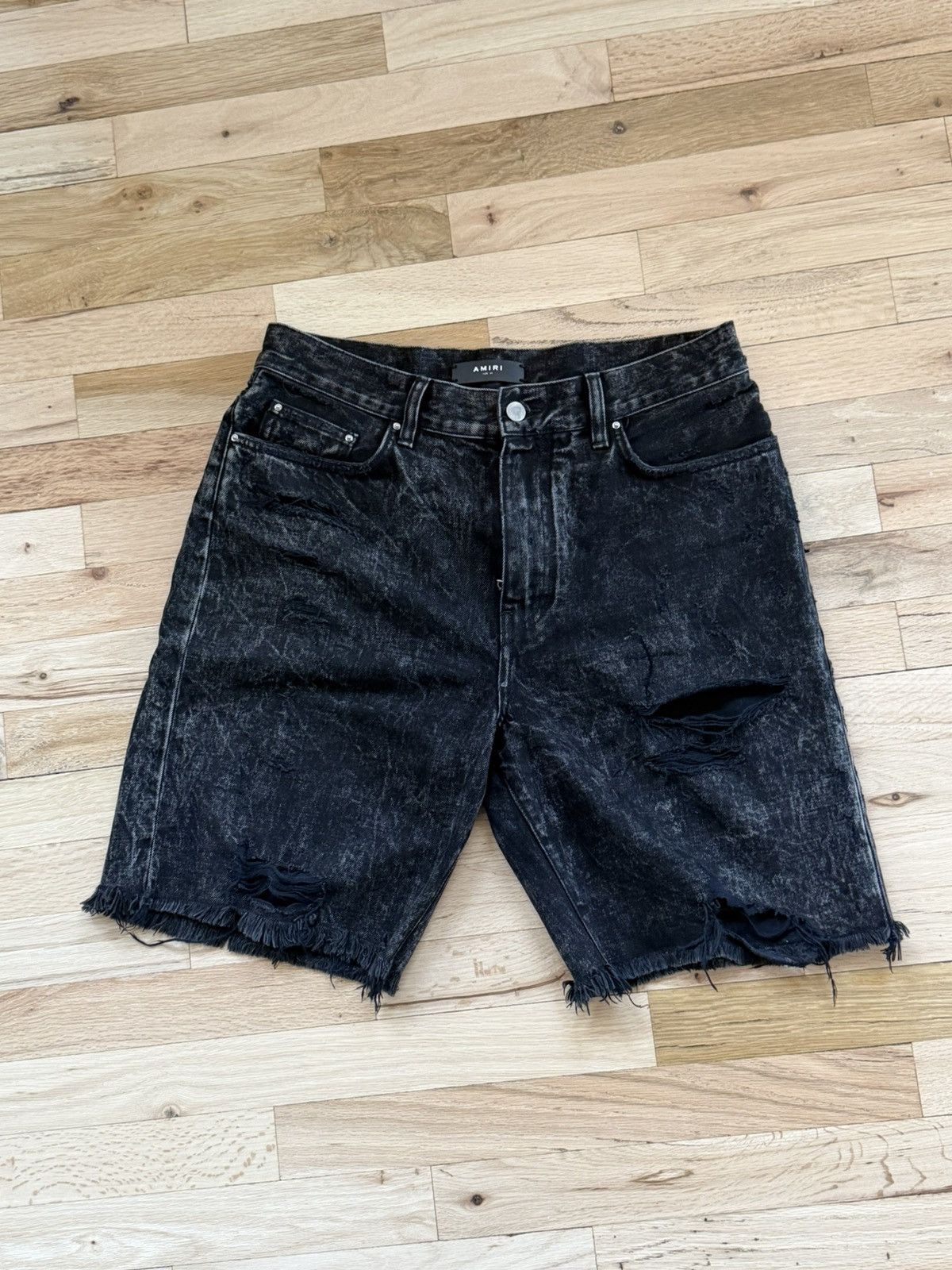 Amiri Grey Amiri Denim Short Size US 31 - 1 Thumbnail