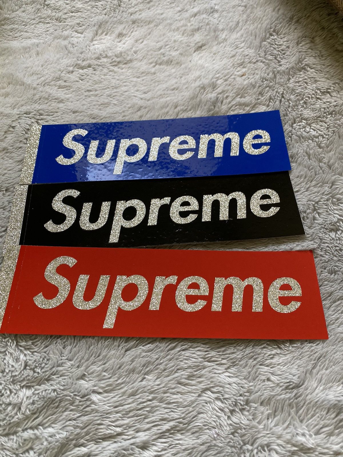 Supreme Supreme box logo sticker glitter set of 3 authentic Size ONE SIZE - 2 Thumbnail