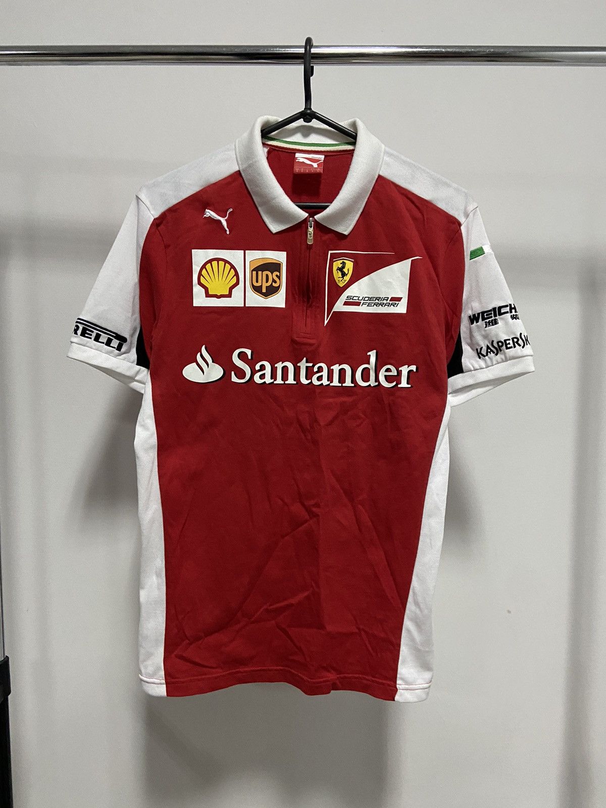 Ferrari × Puma Ferrari puma Santander big logo racing 1/4 zip polo Size US S / EU 44-46 / 1 - 1 Thumbnail