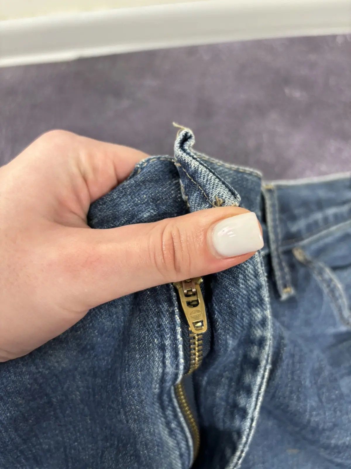 Dickies × Vintage Vintage Dickies USA Painted Blue Denim Y2K Skate Baggy Jeans Size US 34 / EU 50 - 12 Thumbnail