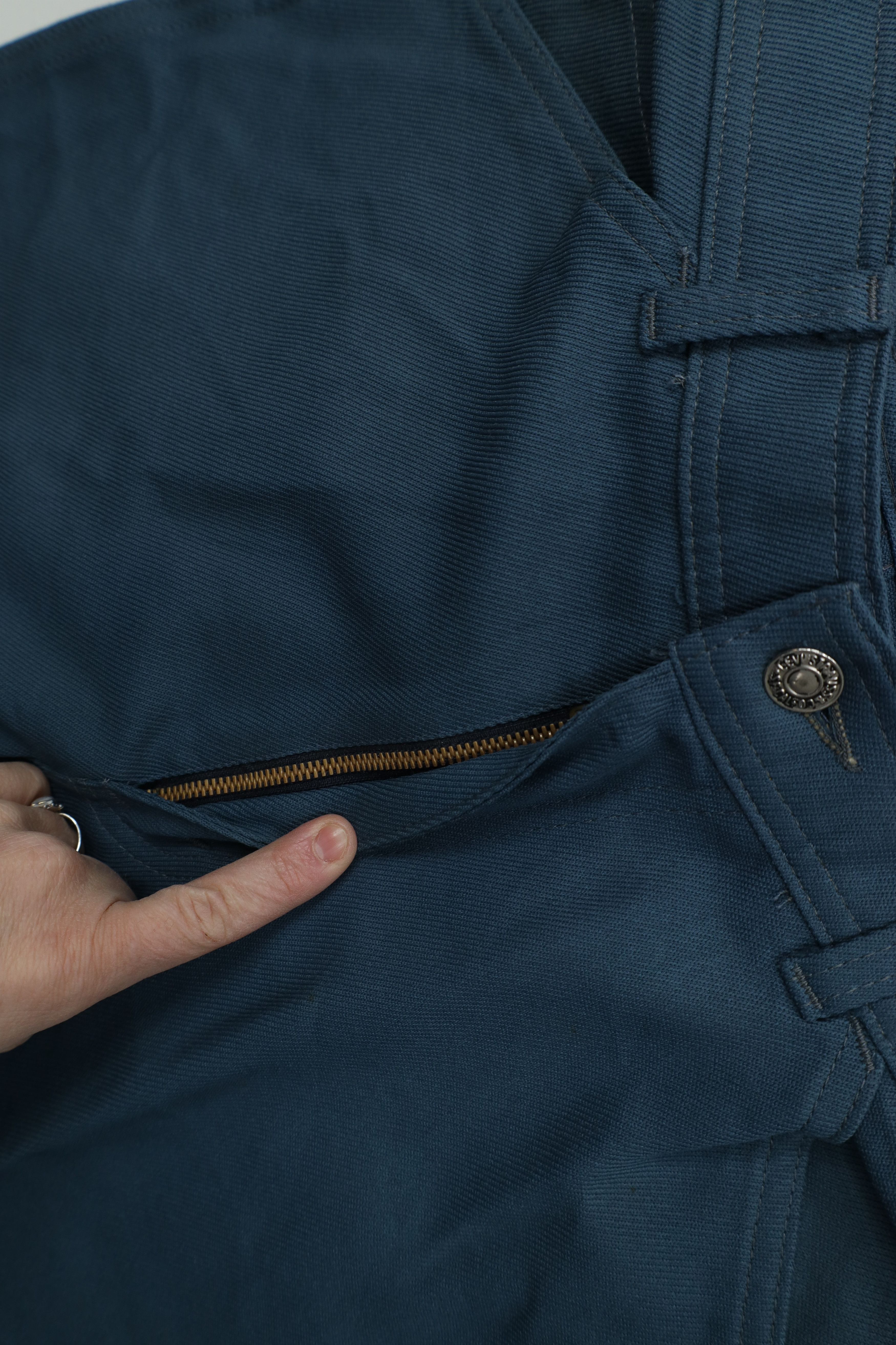 Levi's Vintage 70s Levis Knit Wide Leg Bell Bottoms Pants Blue USA Size US 32 / EU 48 - 8 Thumbnail