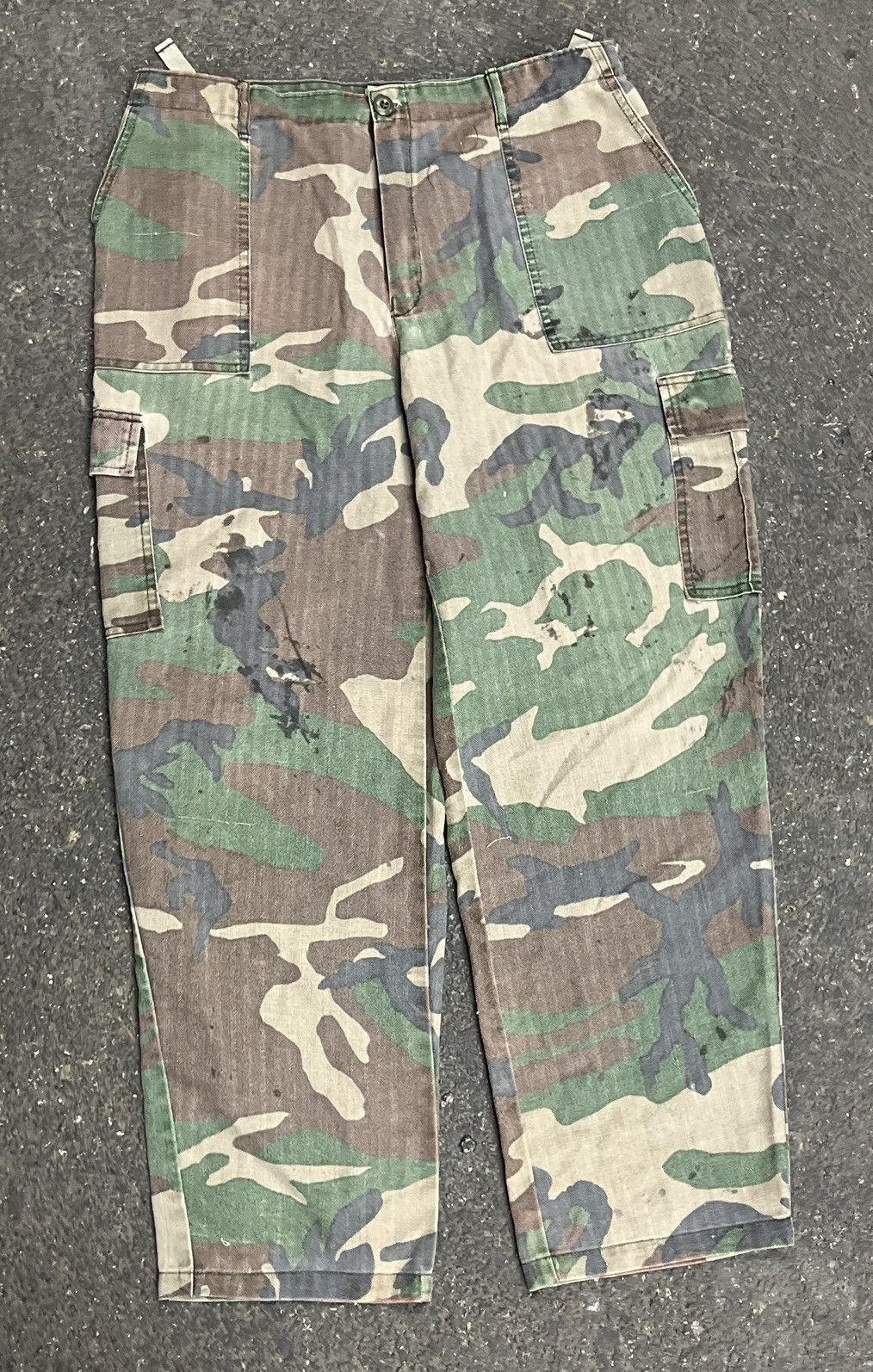 Vintage Vintage baggy fit og military 107 style camo pants faded Size US 36 / EU 52 - 1 Thumbnail