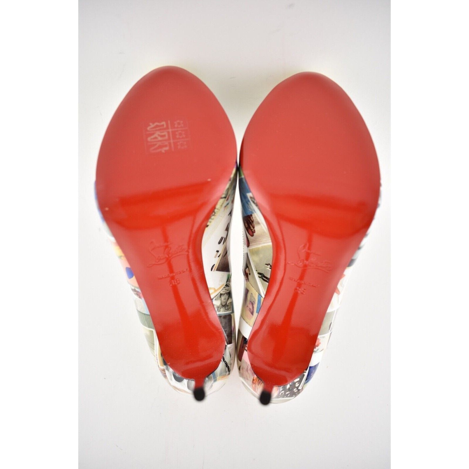 Christian Louboutin New Very Prive 120 Patent Collage Multi Gold Heel Pump 38 Size US 8 / IT 38 - 11 Thumbnail