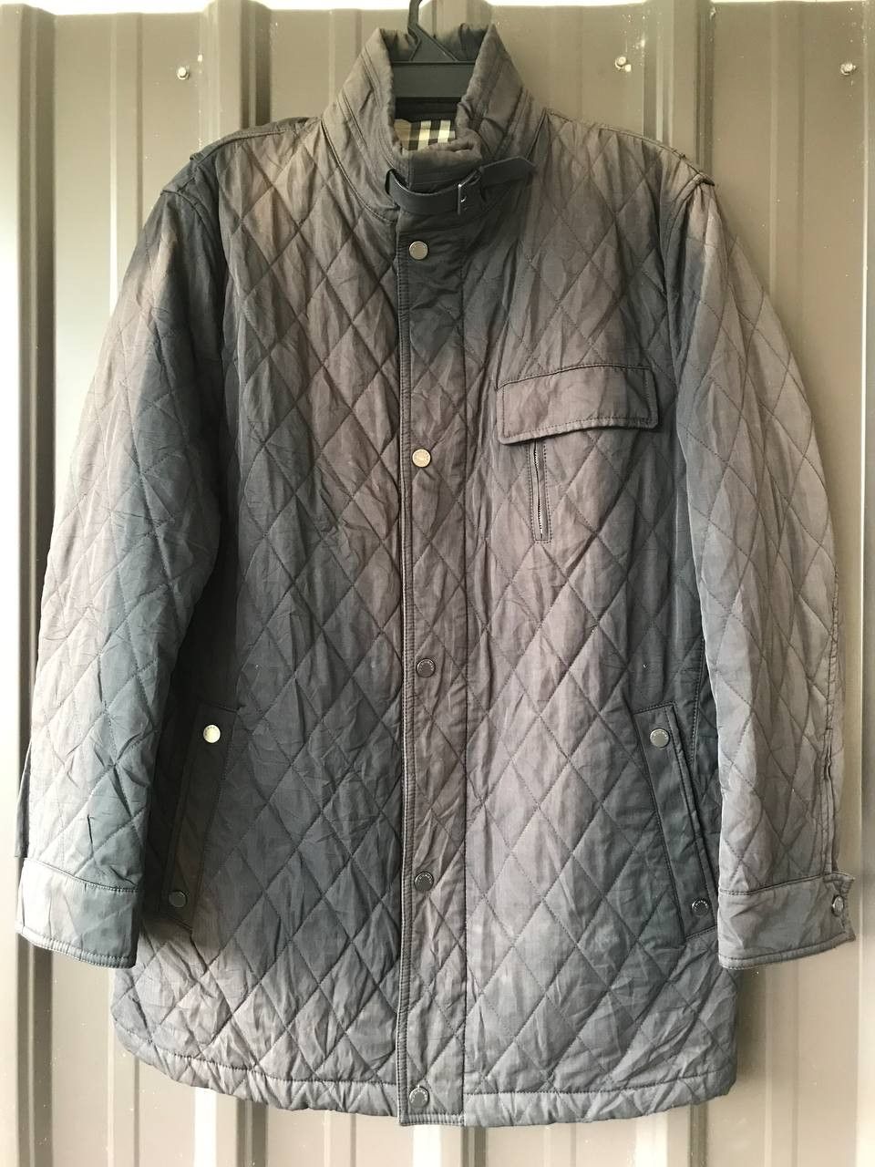 Burberry × Designer Burberry Sunfaded Black Quilted Shell Jacket Size US M / EU 48-50 / 2 - 1 Thumbnail